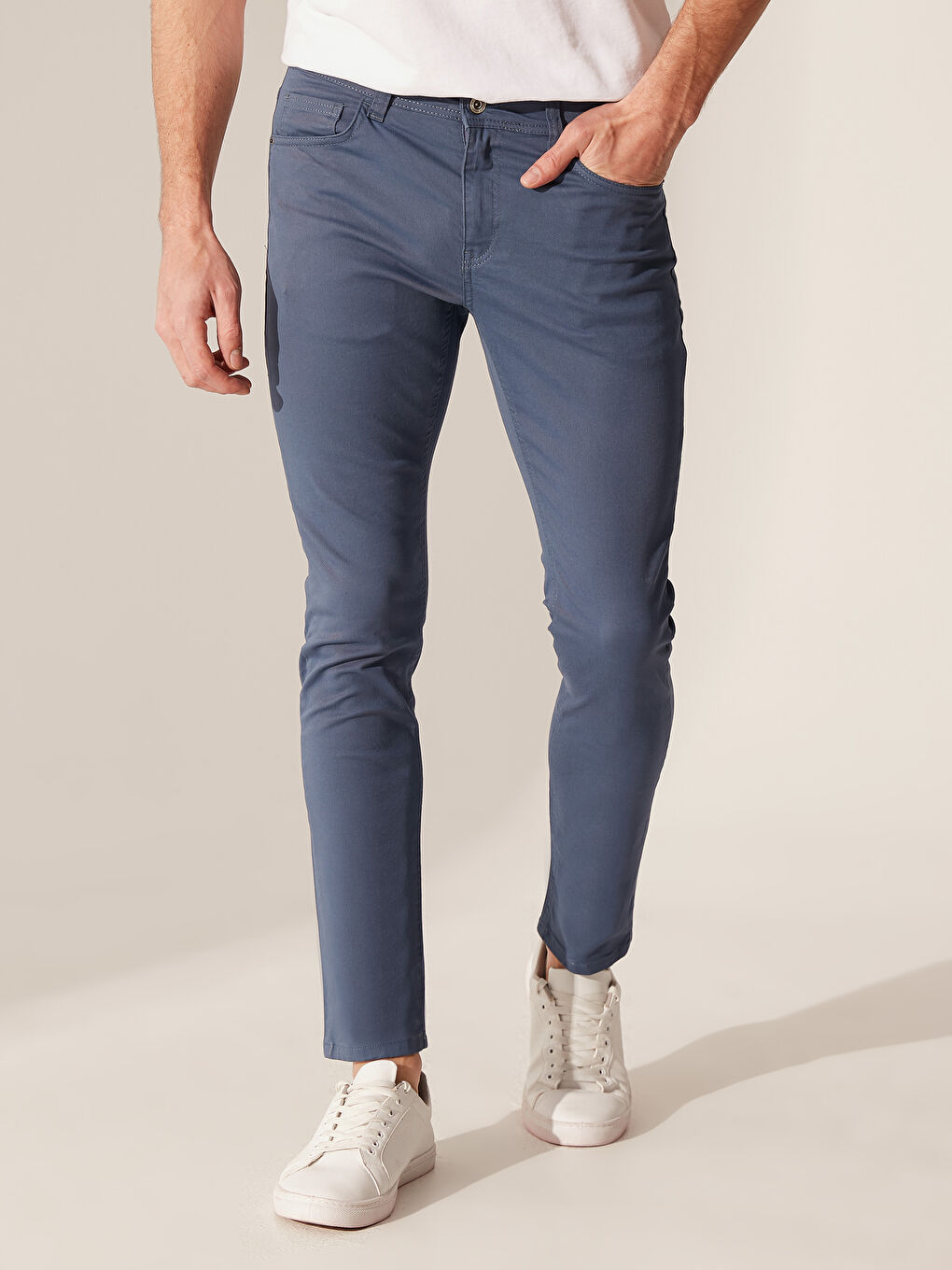 Mat İndigo Chino Pantolon-2