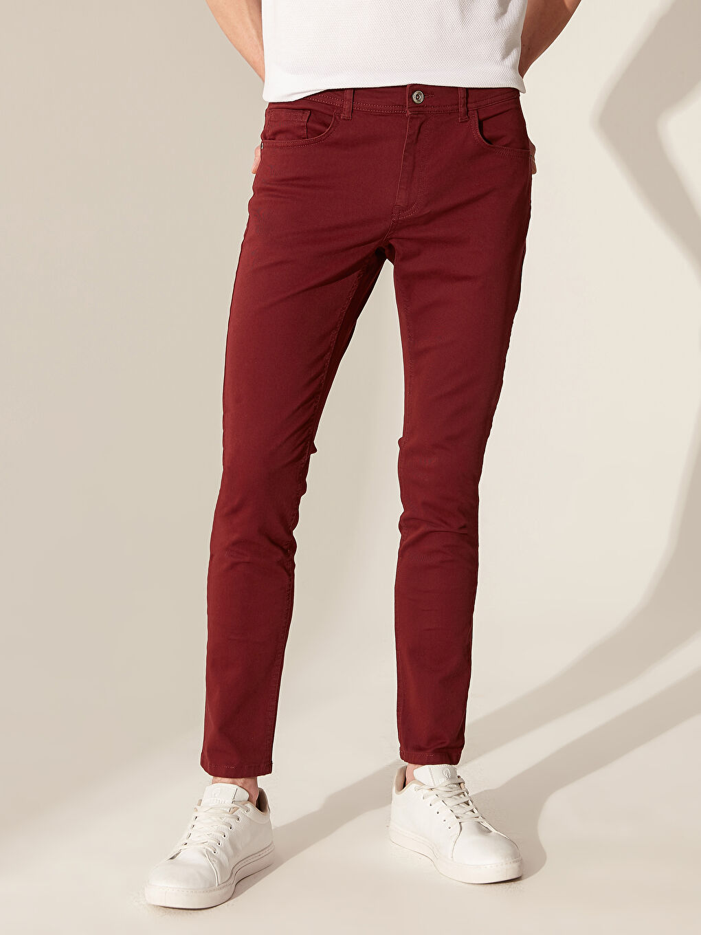 Pantalon chino ROUGE BORDEAUX Homme-2