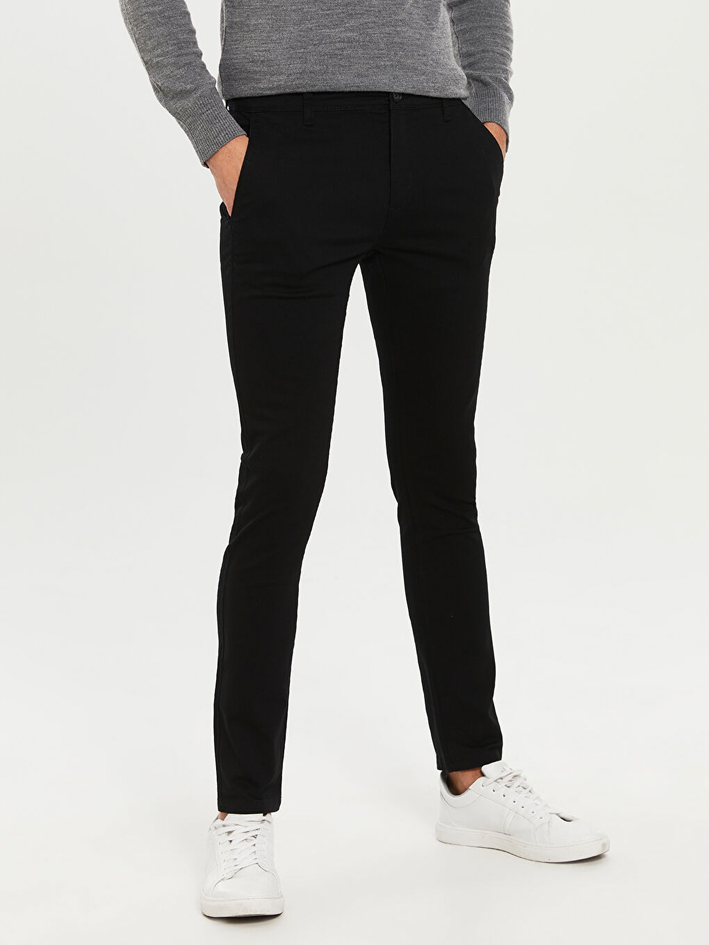 بنطال تشينو بقصة نحيف للغاية من قماش الجبردين-3