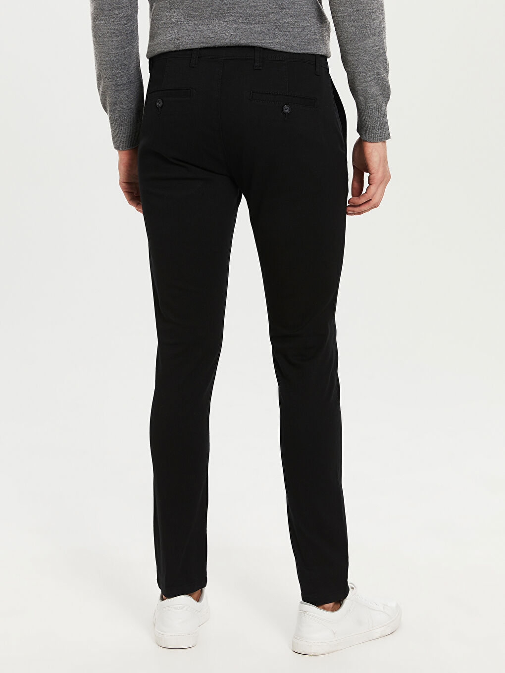 بنطال تشينو بقصة نحيف للغاية من قماش الجبردين-4