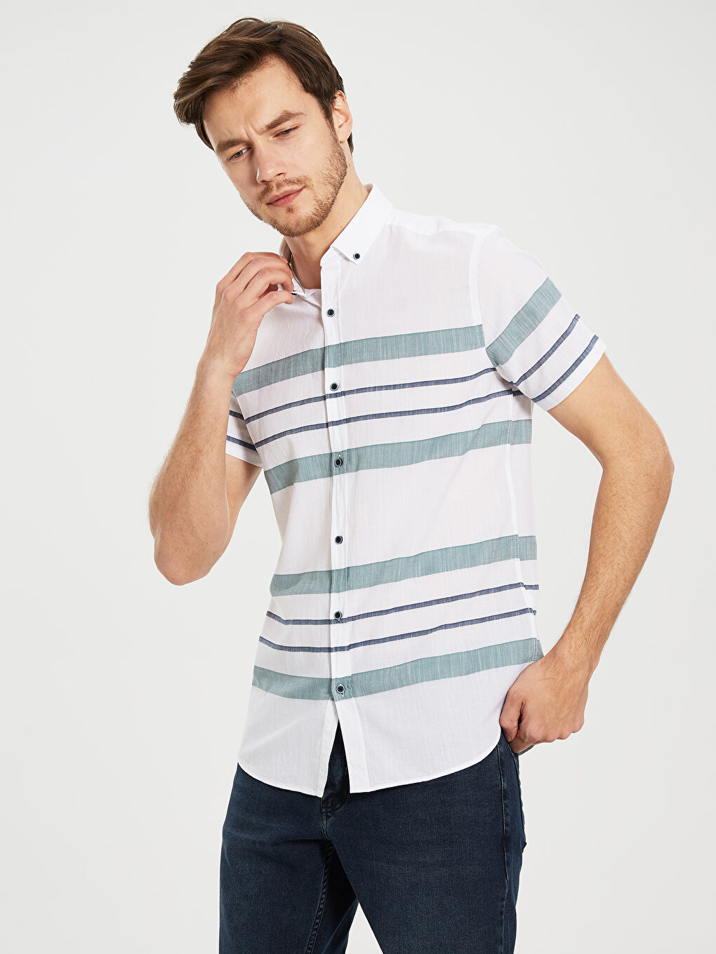 Optik Beyaz Gömlek-1