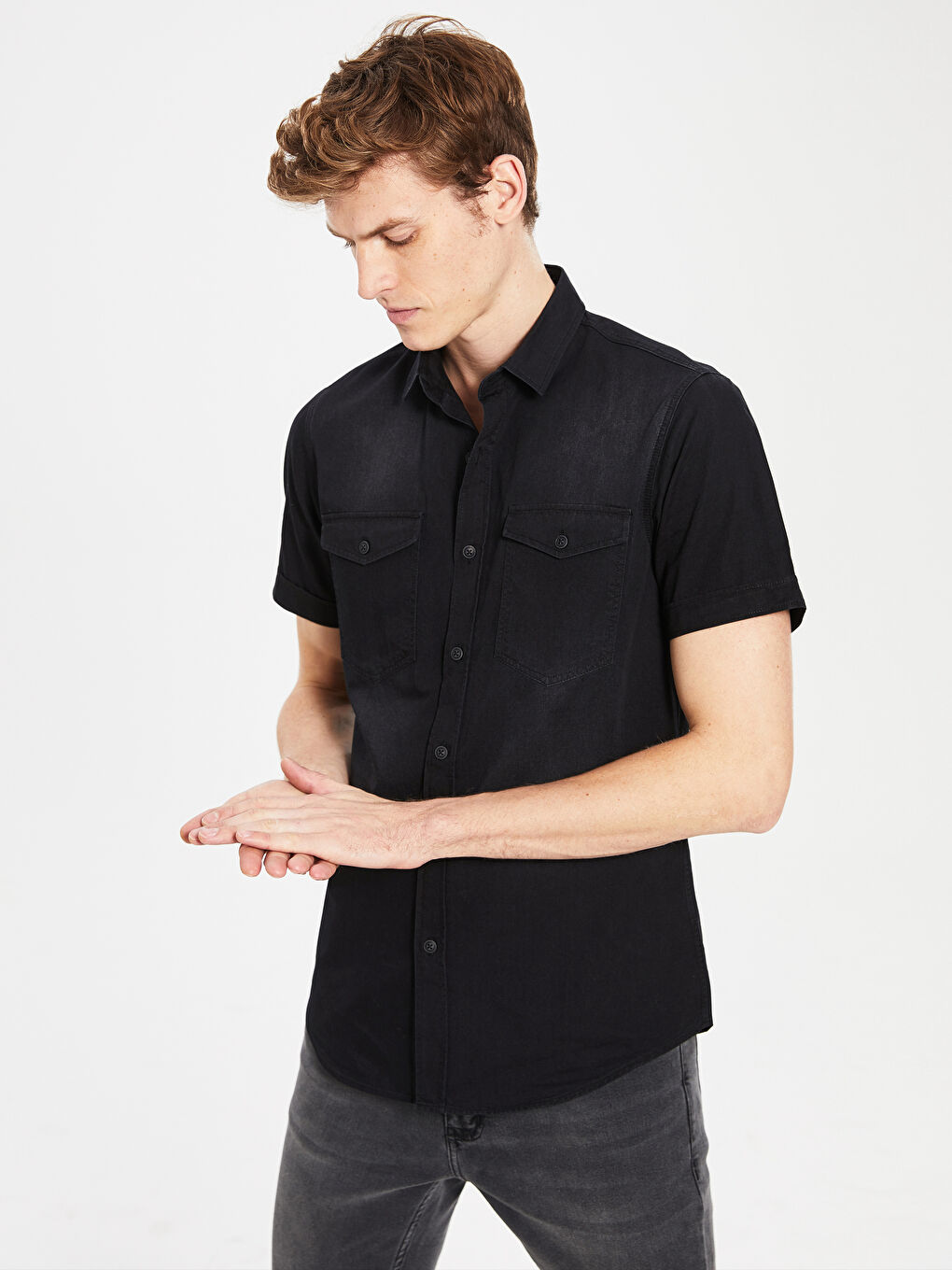Men's Denim Shirt-1
