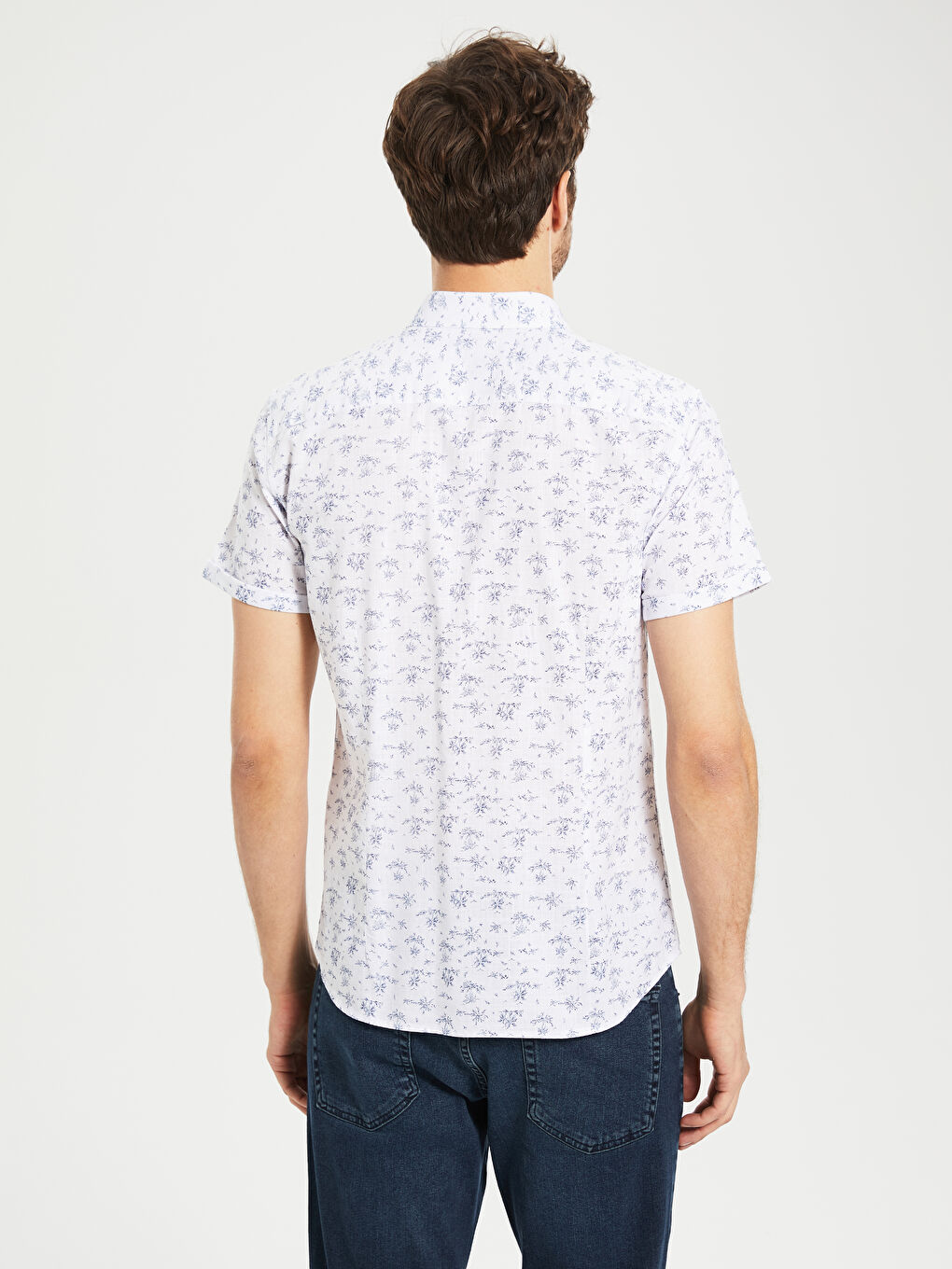 Beyaz Poplin Erkek Gömlek-3