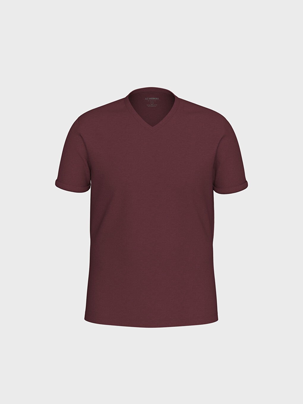 Pembe V Yaka Basic Kısa Kollu Tişört