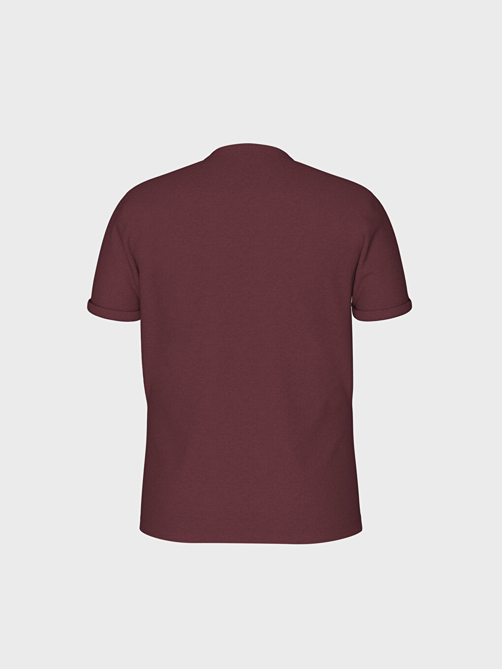 Pembe V Yaka Basic Kısa Kollu Tişört-4