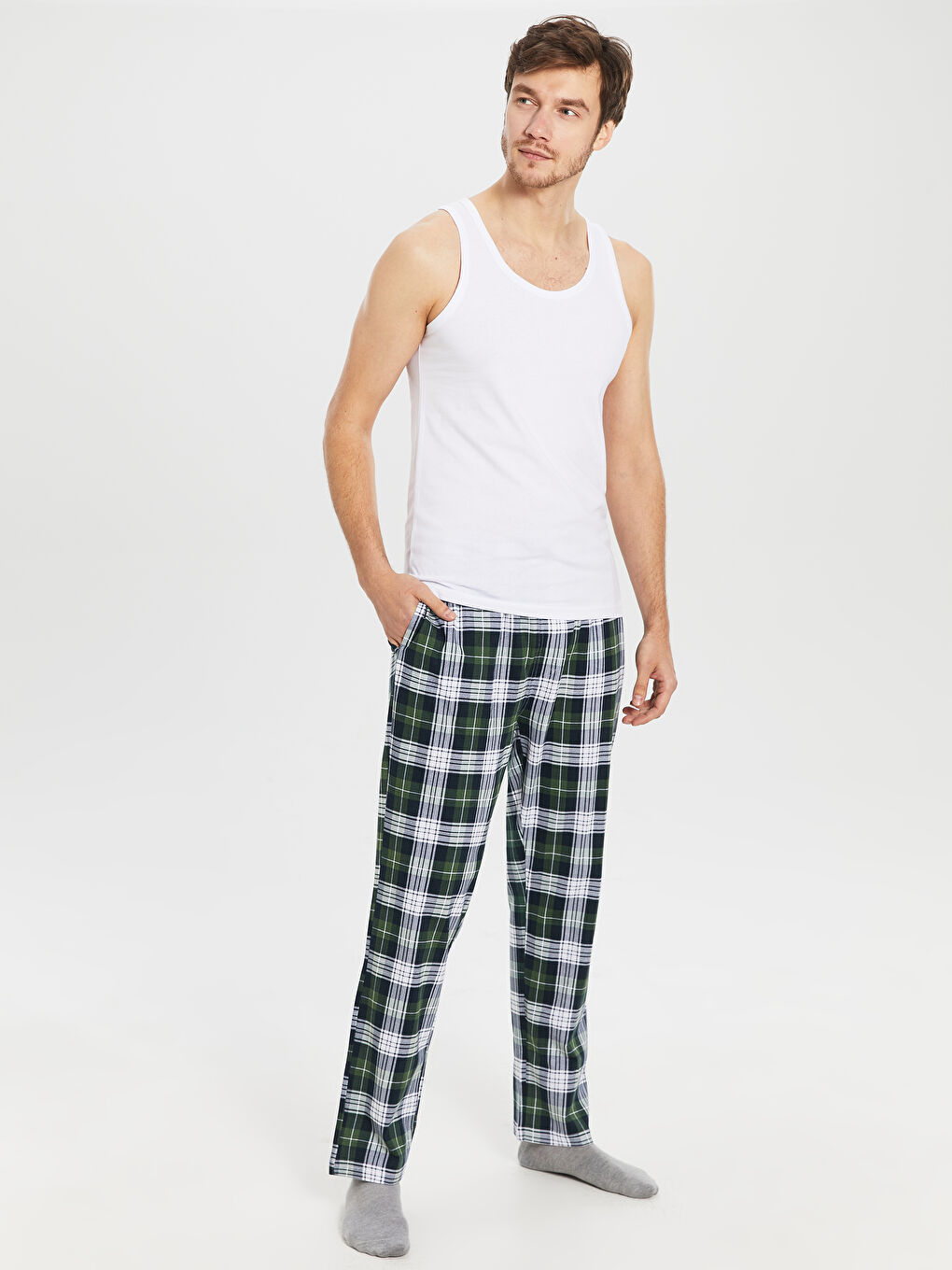 Майка из чесаного хлопка для мужчин-3