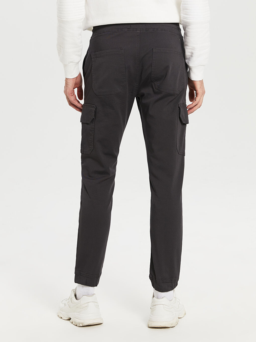 Man GREY Cargo Trousers-3