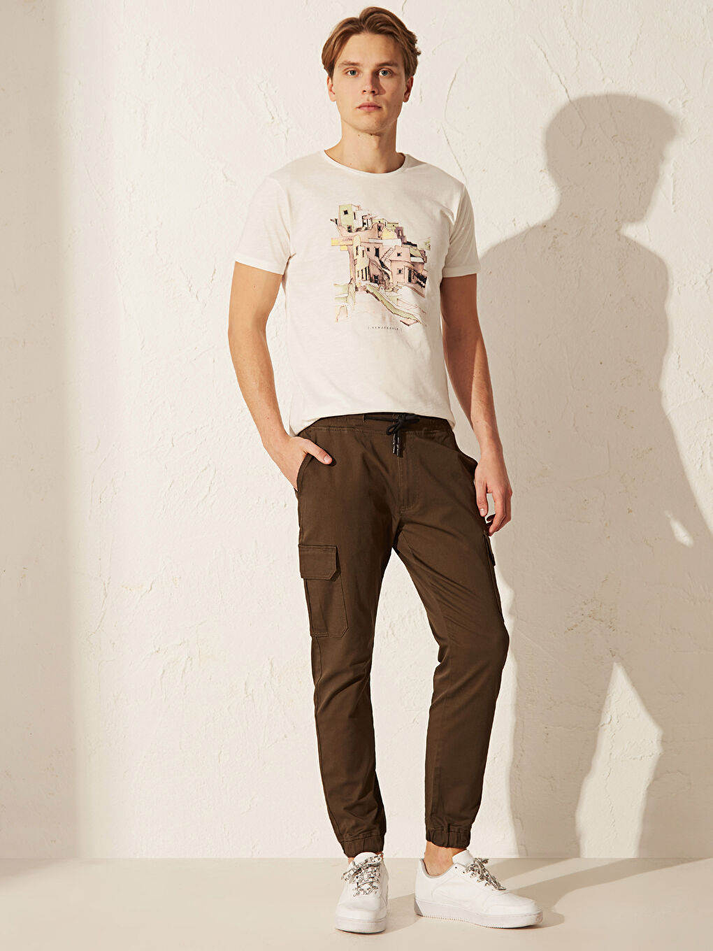 Pantalon cargo  KAKI Homme-1