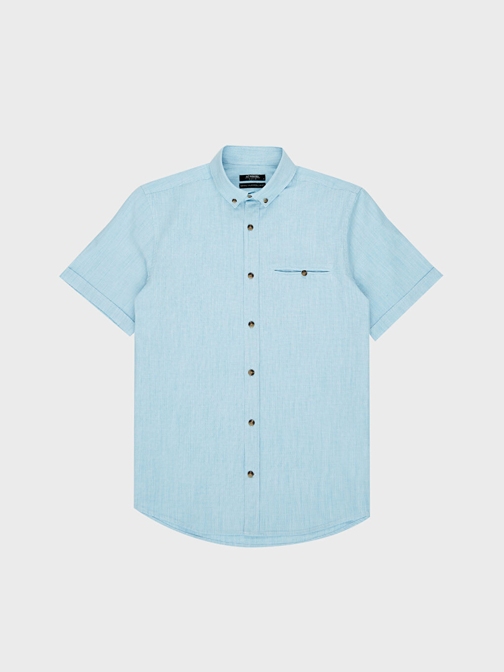 Turkuaz Regular Fit Kısa Kollu Basic Poplin Gömlek-1
