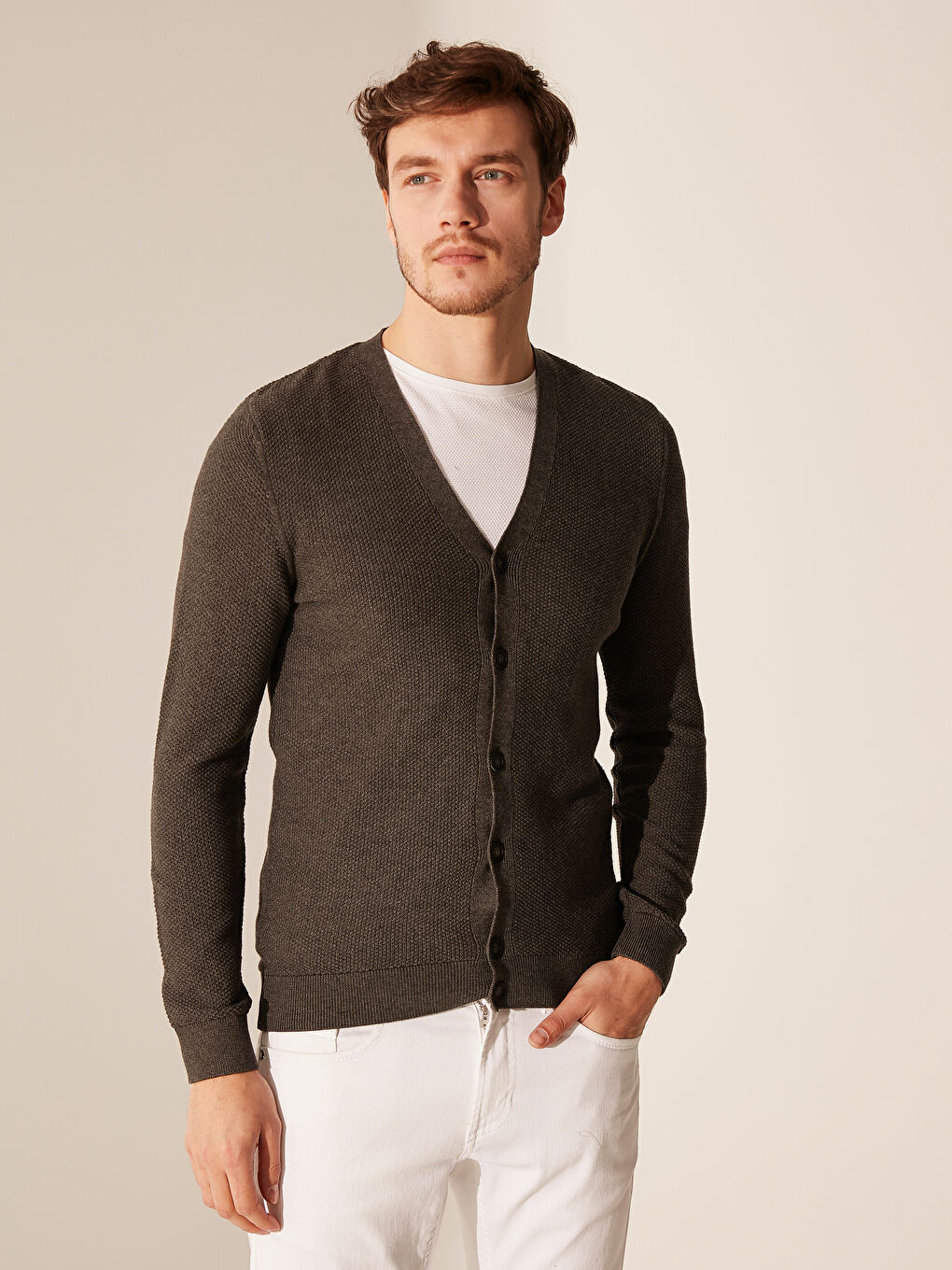 Antrasit Erkek Hırka-1