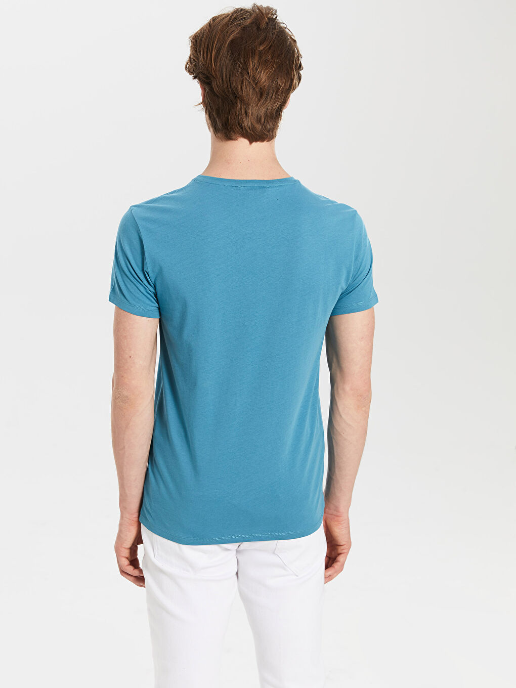 Футболка из чесаного хлопка для мужчин-2