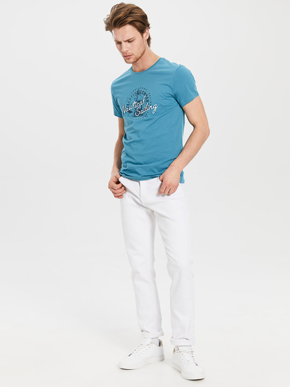 Футболка из чесаного хлопка для мужчин-3