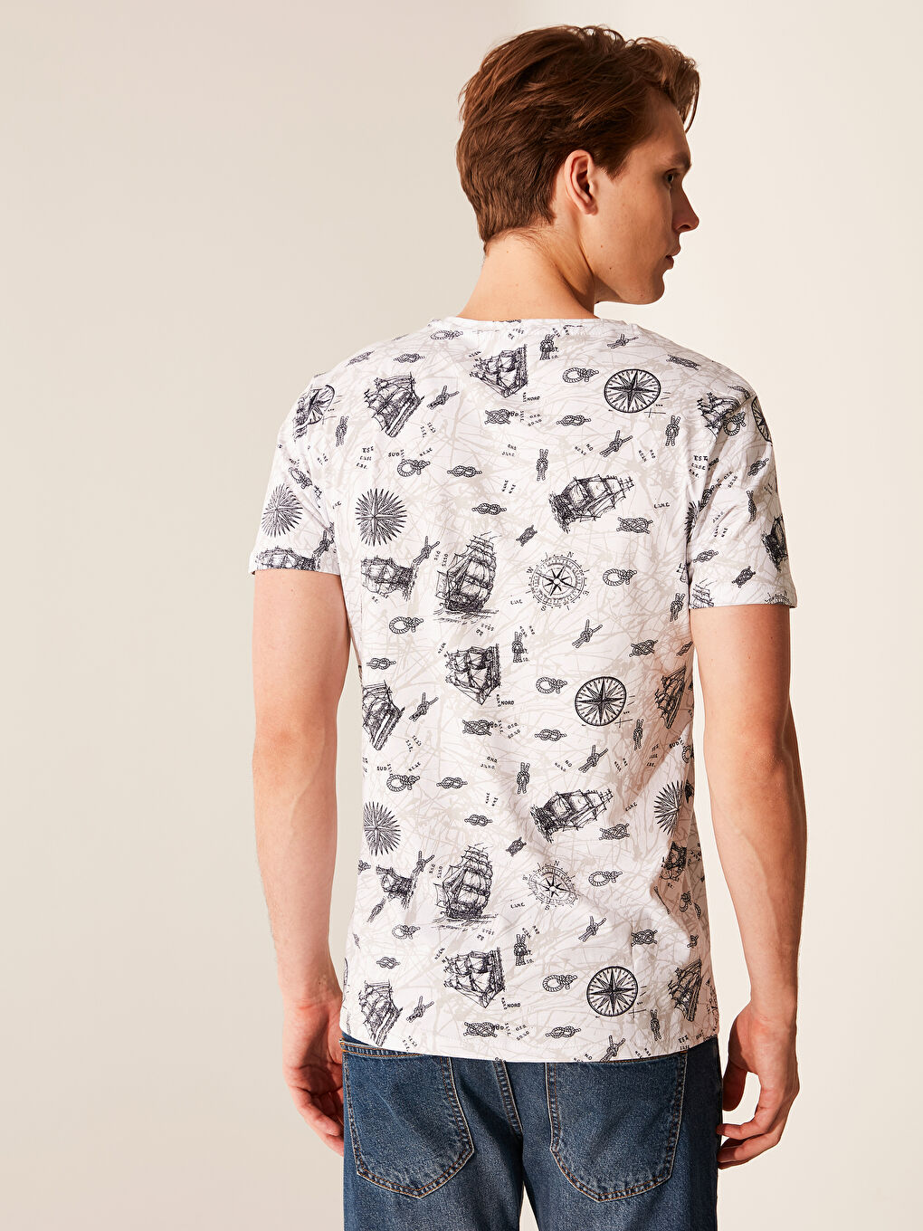 Футболка из джерси с круглым вырезом для мужчин-8