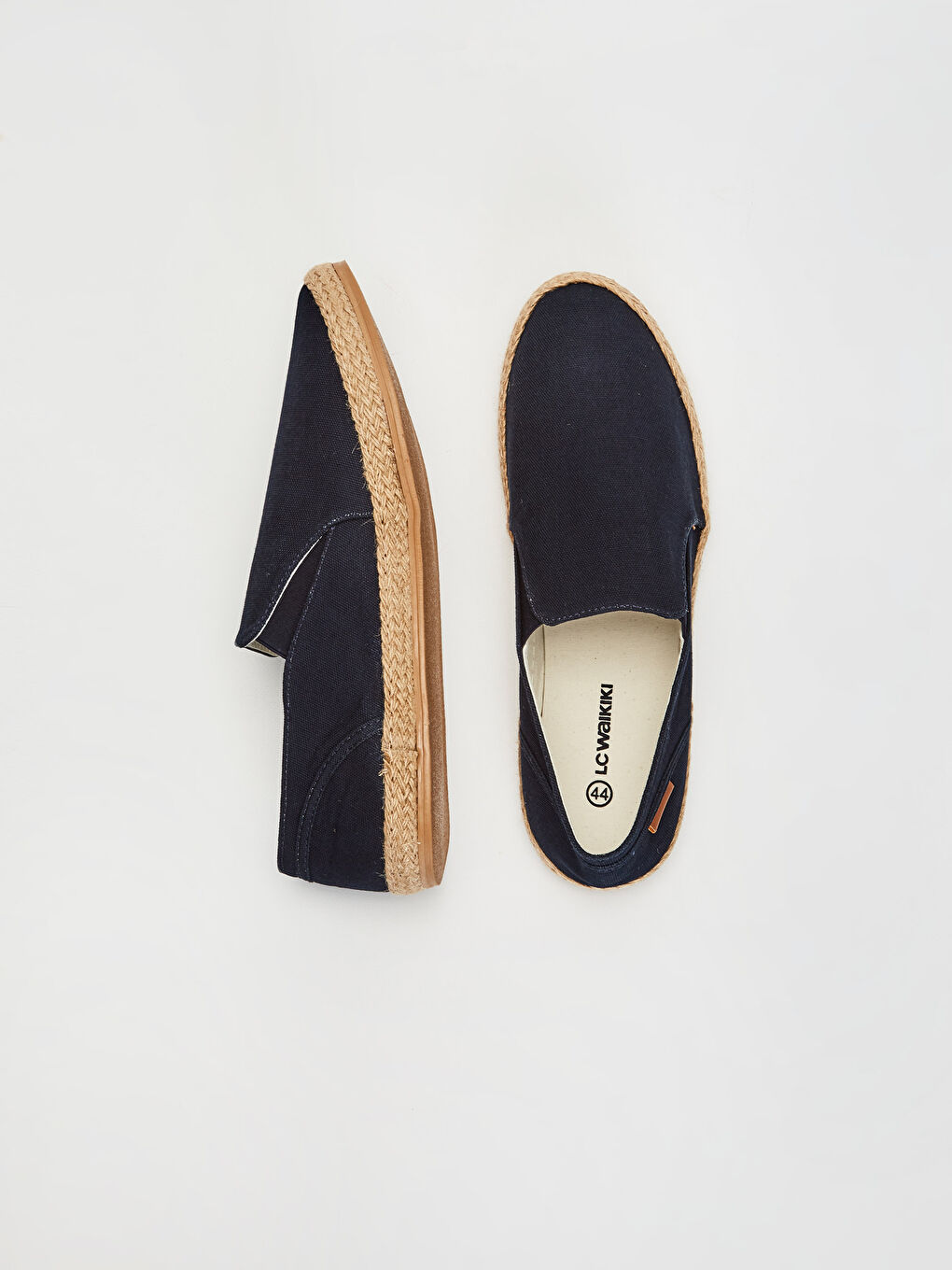 Lacivert Hasır Tabanlı Erkek Espadril Ayakkabı-1