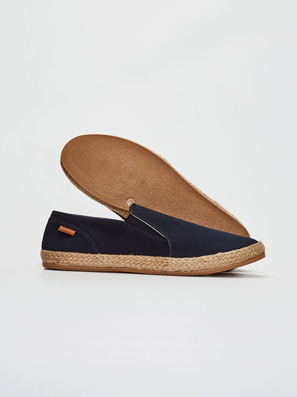 Lacivert Hasır Tabanlı Erkek Espadril Ayakkabı-2