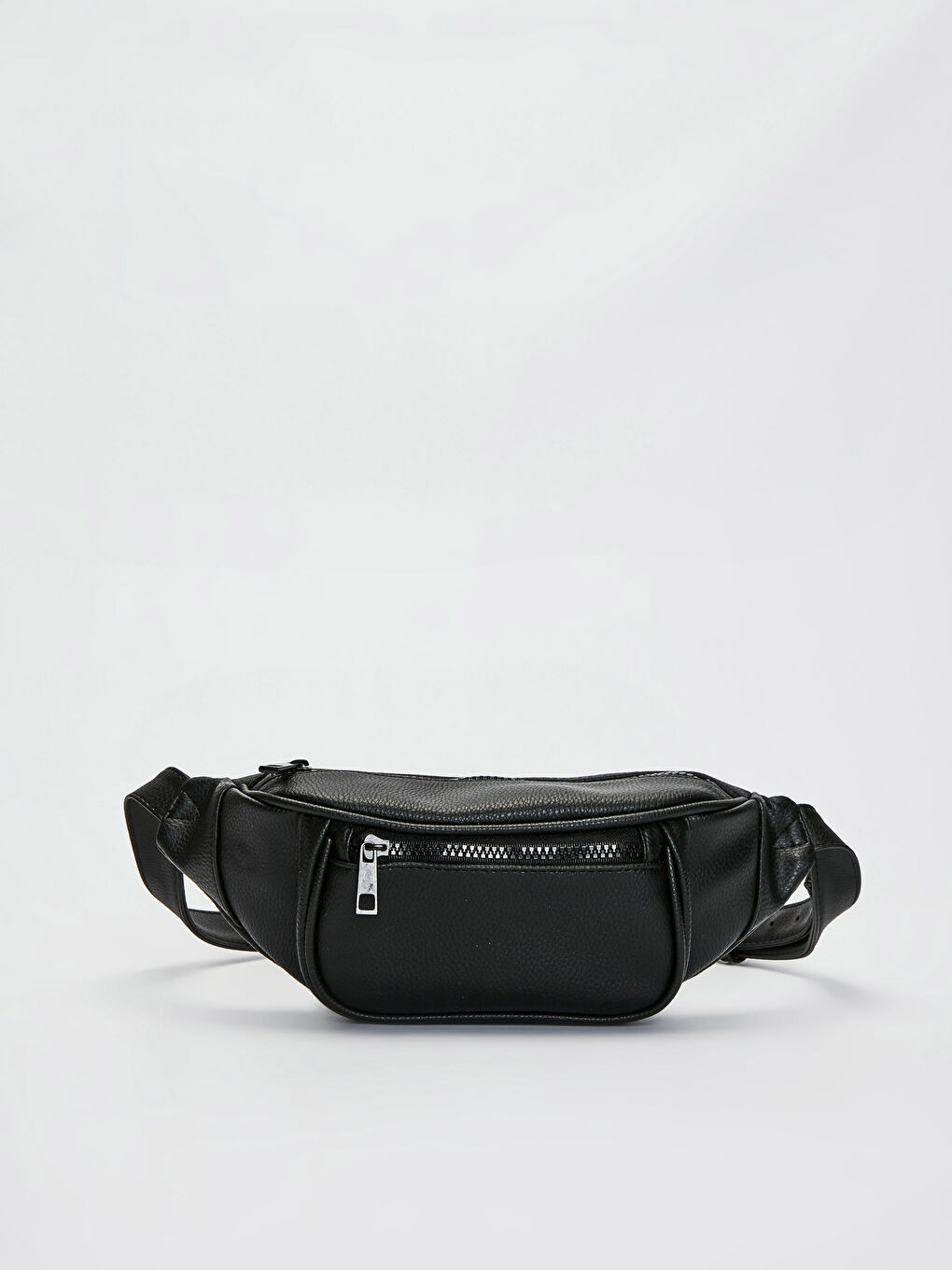 Siyah Erkek Deri Görünümlü Bel Çantası