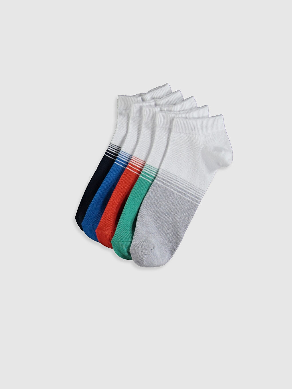 Karışık Renk İpliği Boyalı Patik Çorap