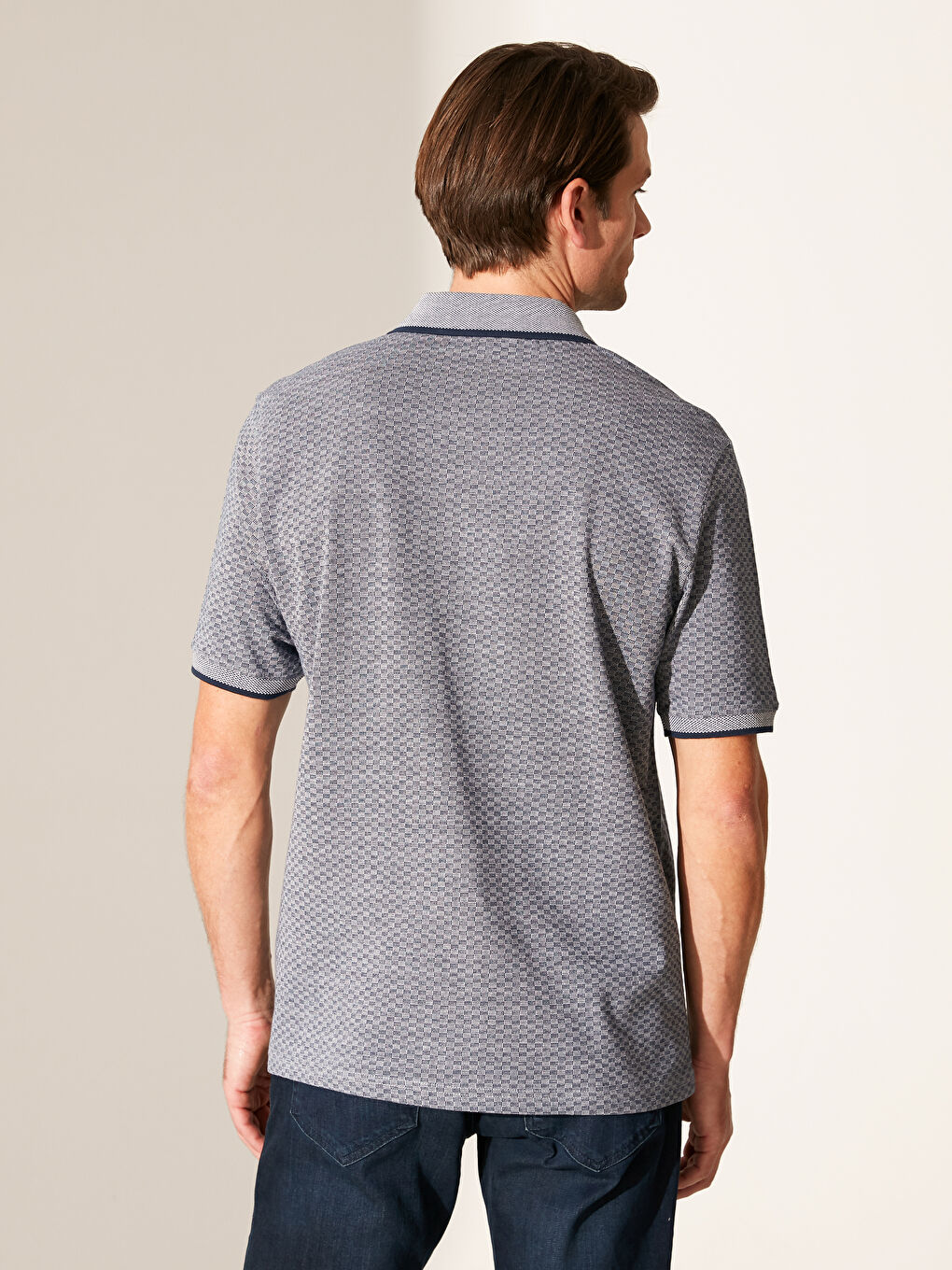 Lacivert Penye Erkek Tişört-2