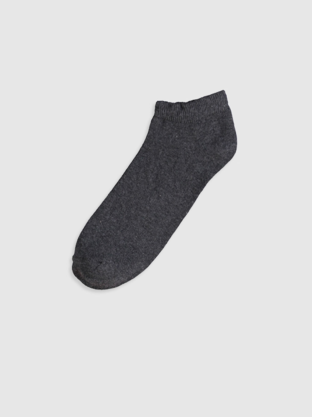 Gri Düz Erkek Patik Çorap-1