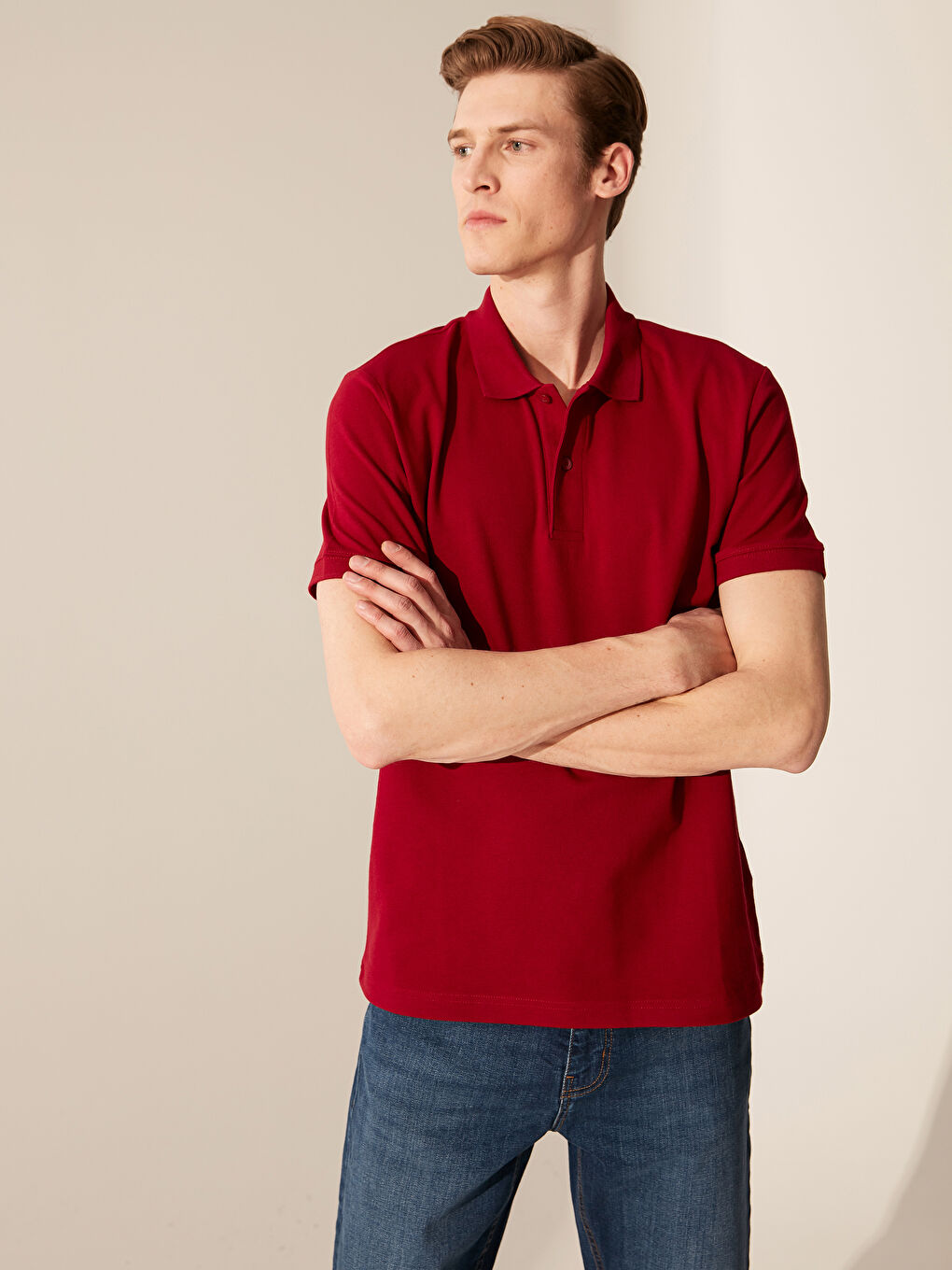 LCWAIKIKI Basic Polo Yaka Basic Pike Tişört -0S7197Z8-D0A