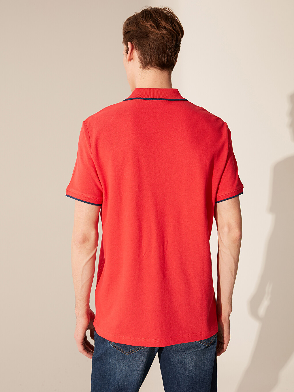 Polo Neck Basic Pique T-shirt-2
