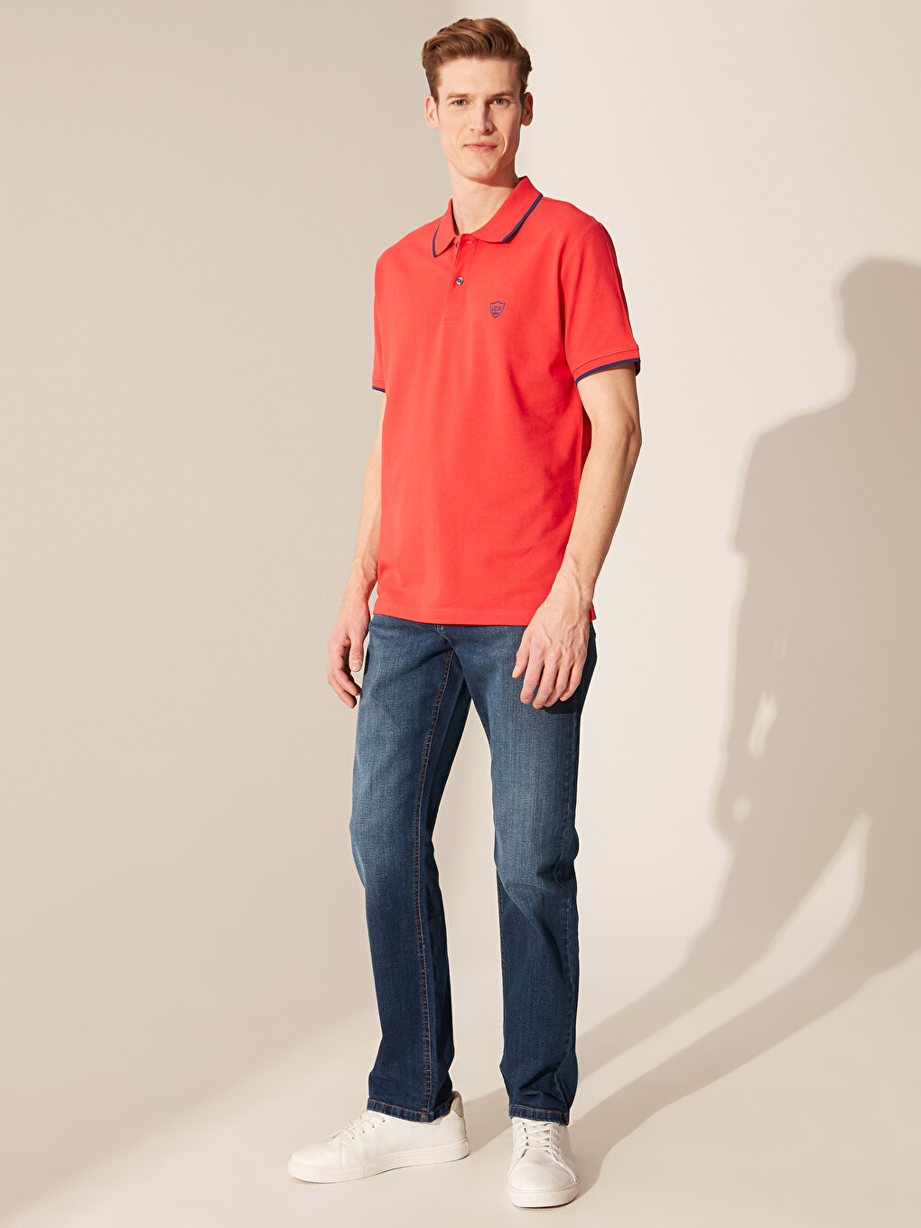 Polo Neck Basic Pique T-shirt-3