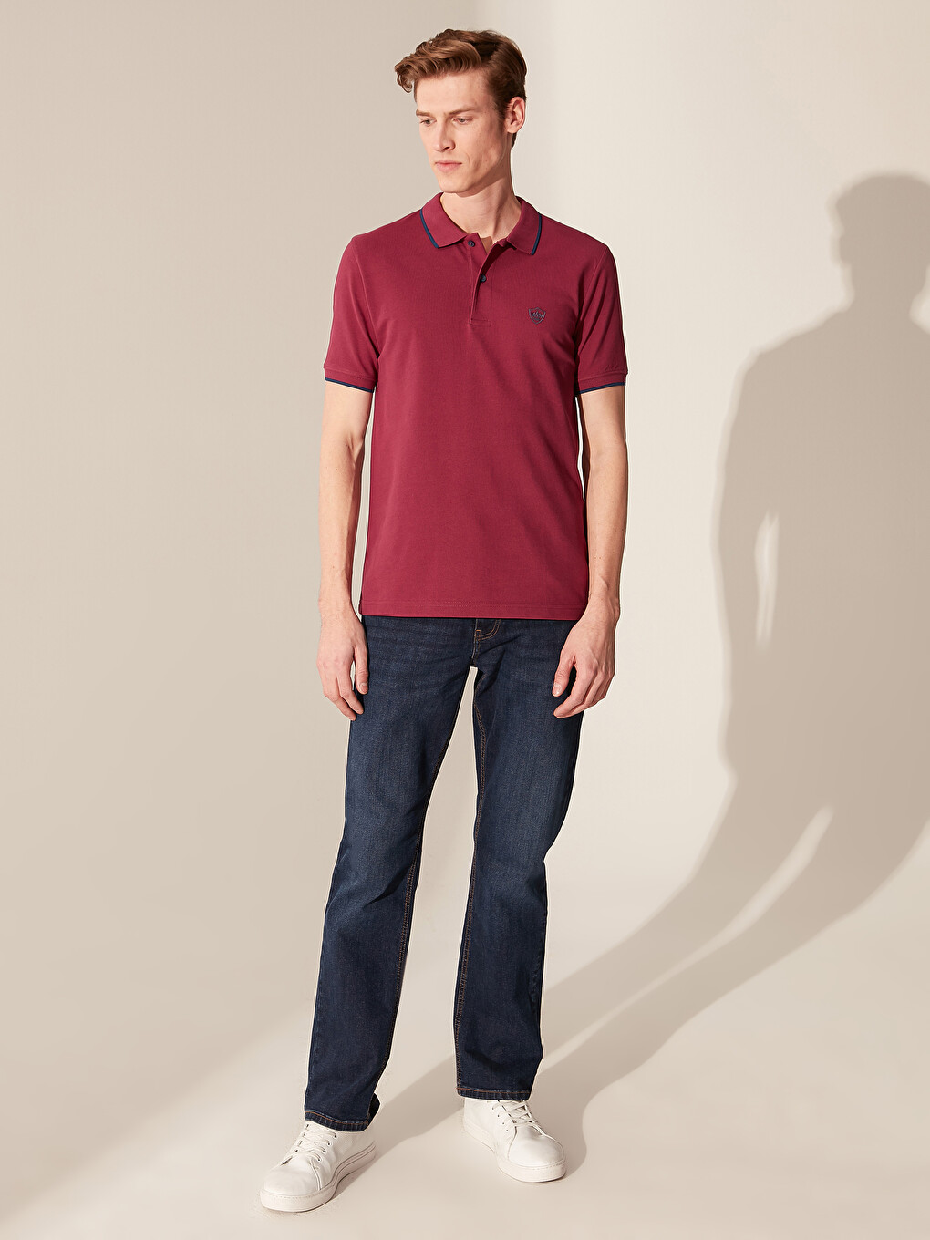 Polo Neck Basic Pique T-shirt-3