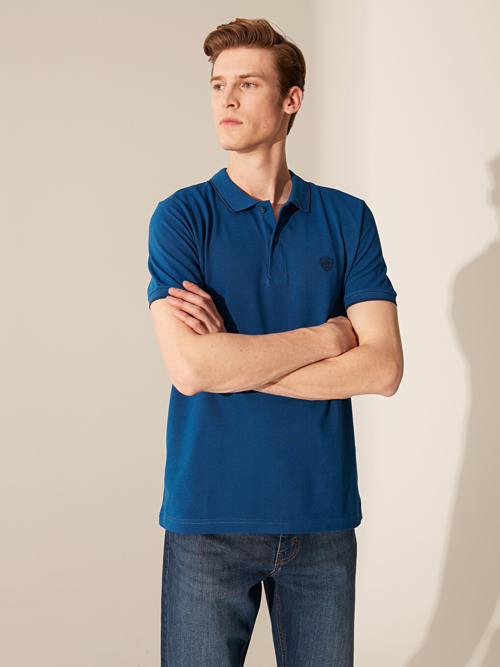 Polo Neck Basic Pique T-shirt