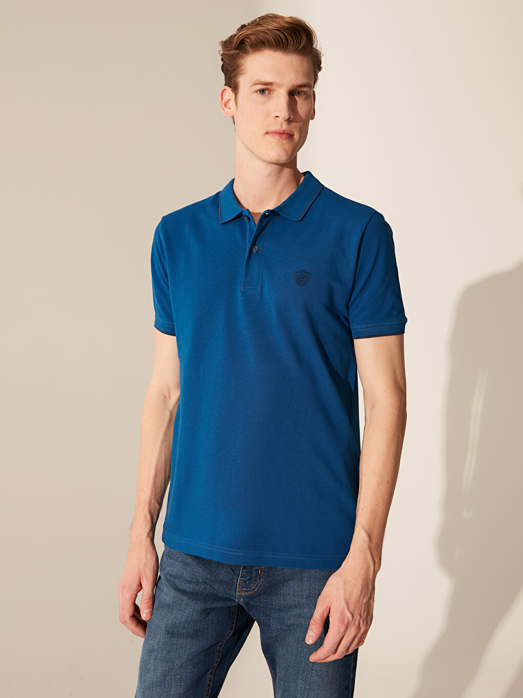 Polo Neck Basic Pique T-shirt-1