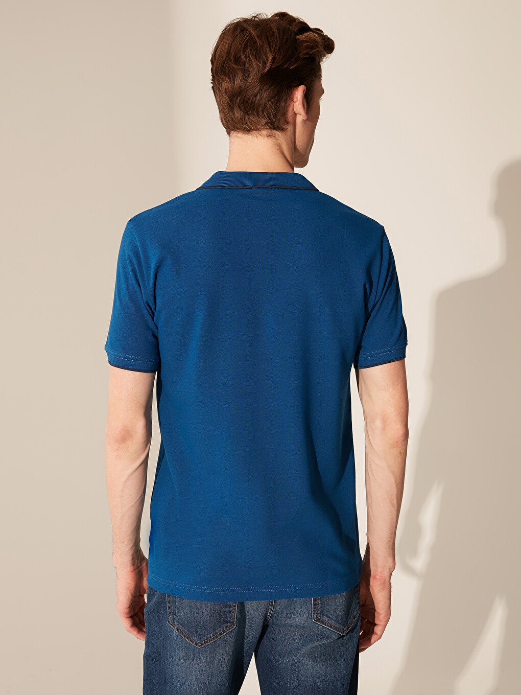 Polo Neck Basic Pique T-shirt-2