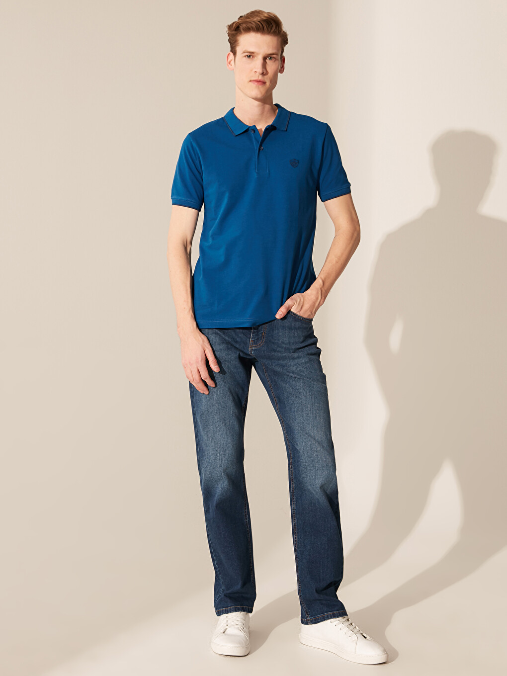Polo Neck Basic Pique T-shirt-3