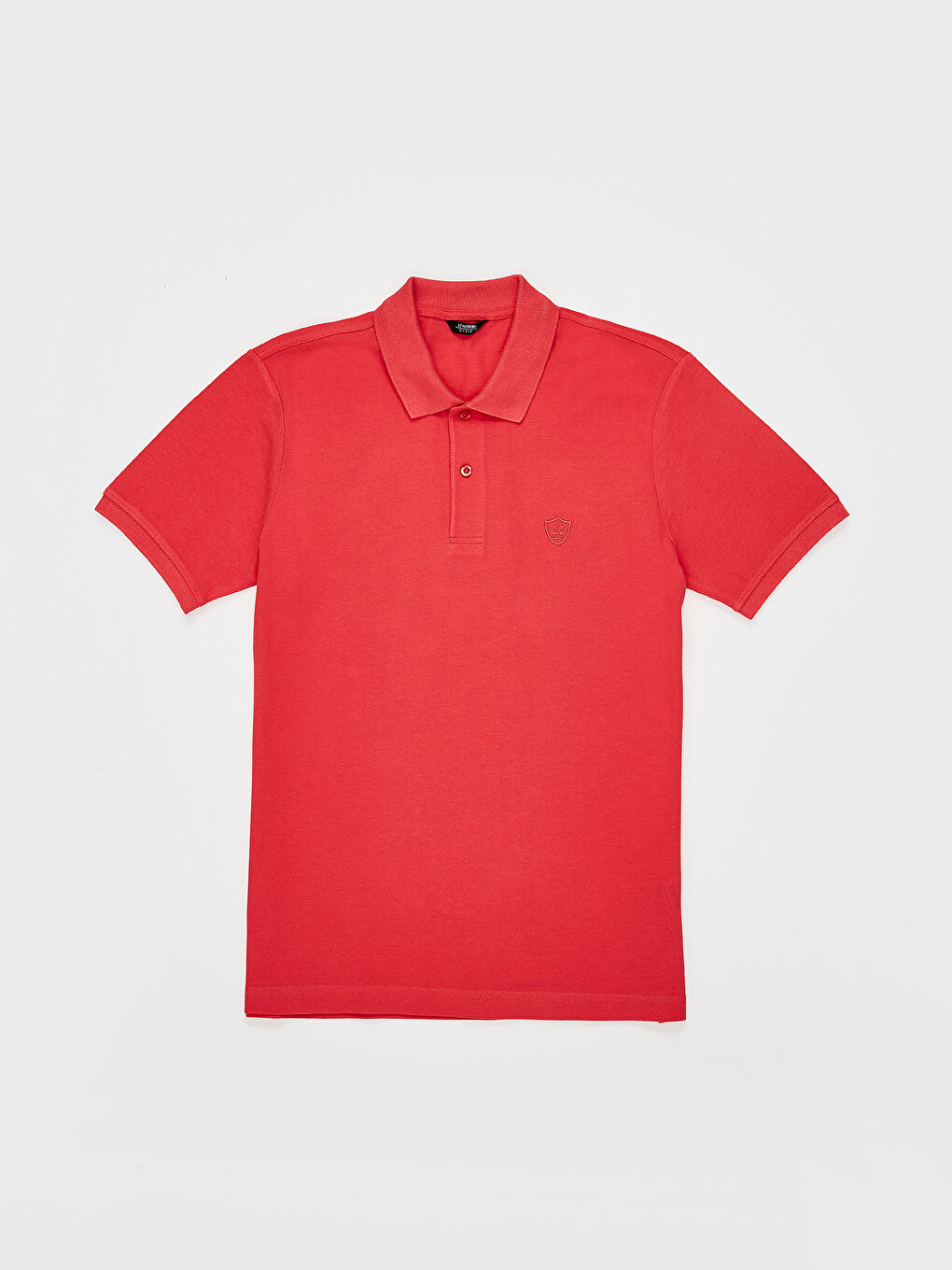 Polo Neck Basic Pique T-Shirt-1