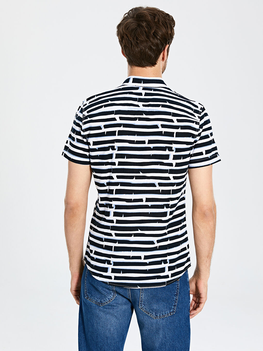 Lacivert Poplin Erkek Gömlek-3