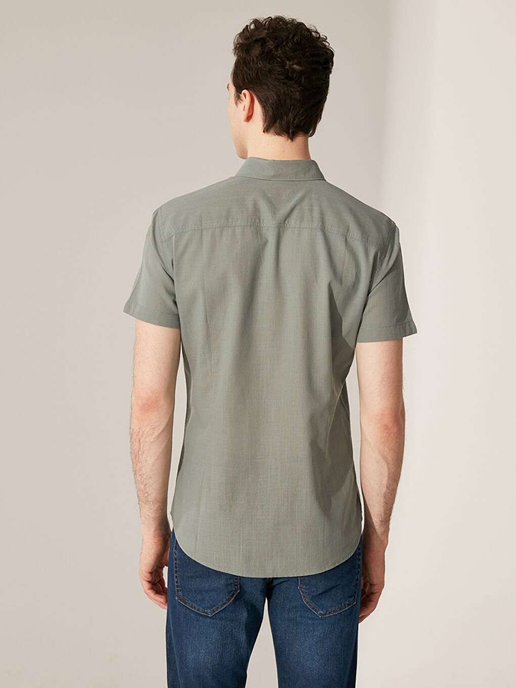 Экстра узкая рубашка с коротким рукавом из поплина-2