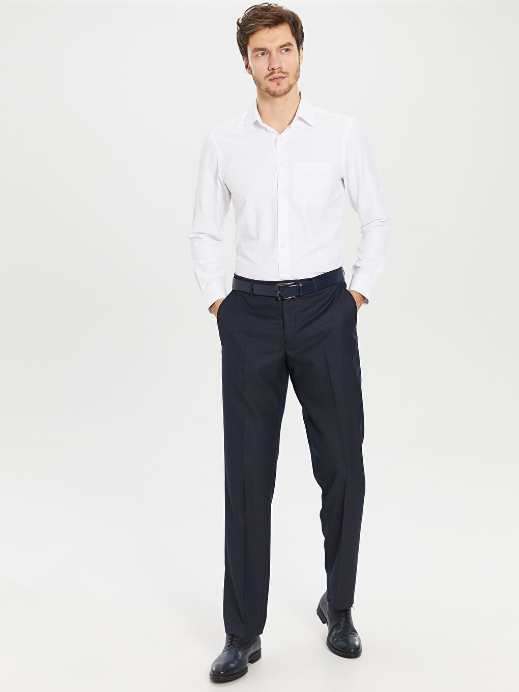 Lacivert Standart Kalıp Erkek Pantolon-2