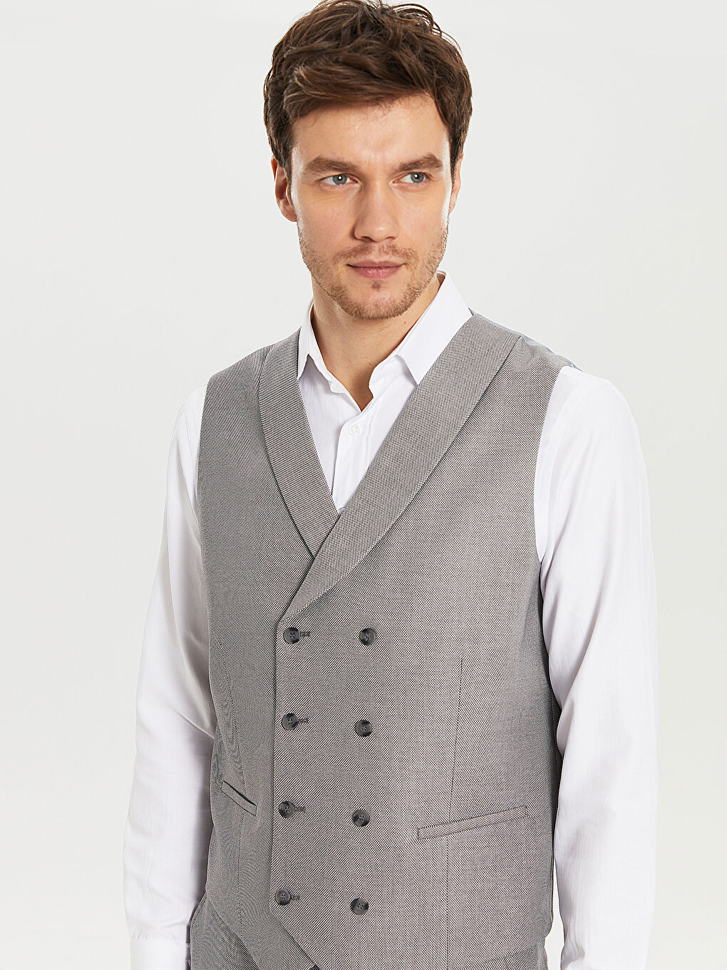 Man GREY Waistcoat-3