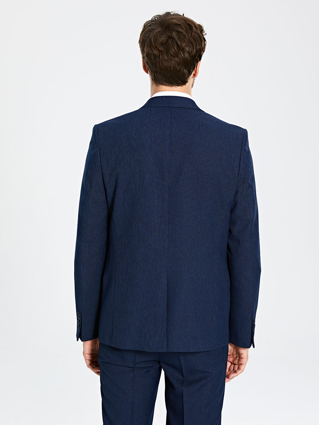 Lacivert Standart Kalıp Erkek Blazer Ceket-3