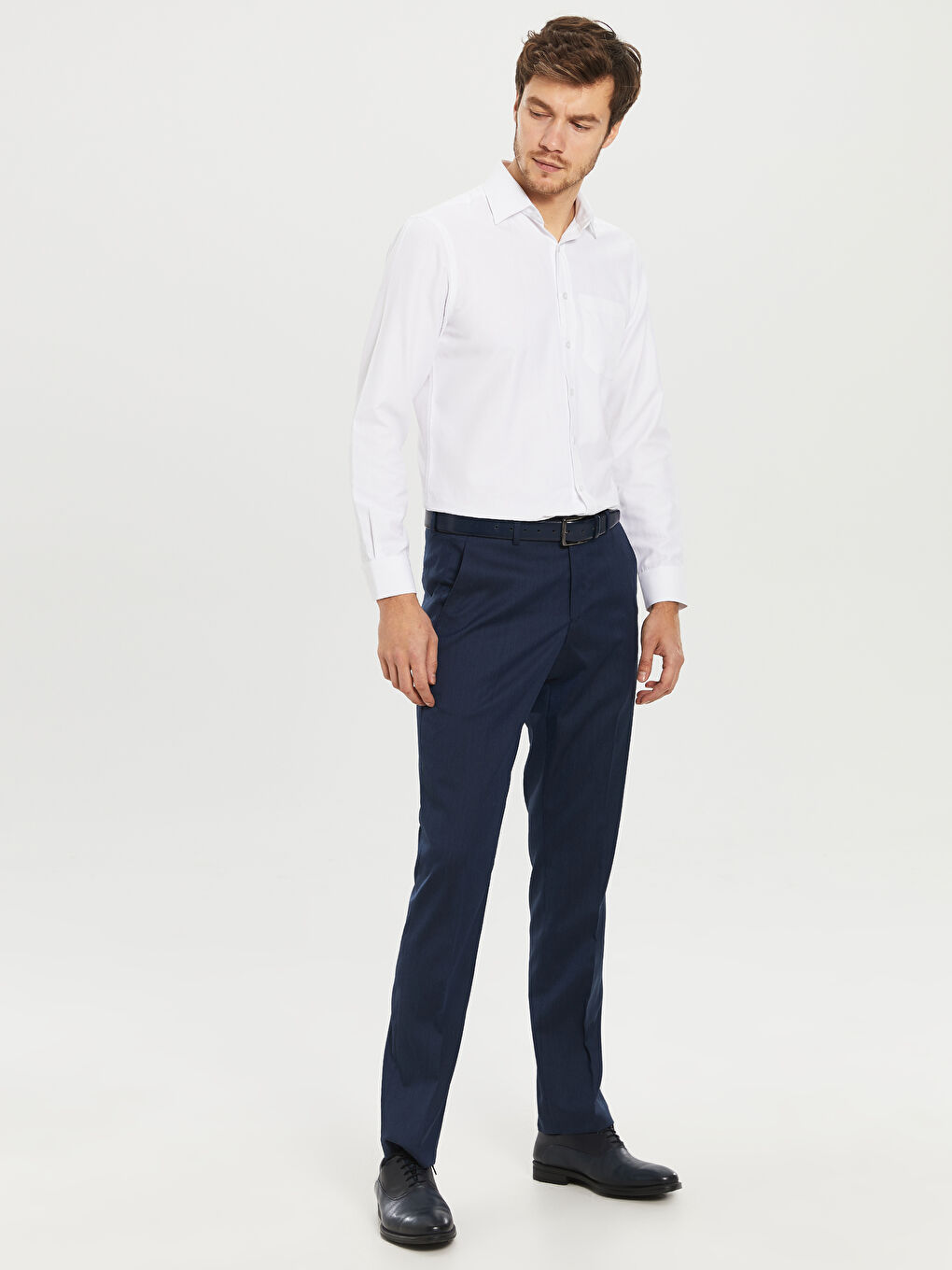 İndigo Gabardin Erkek Pantolon-2