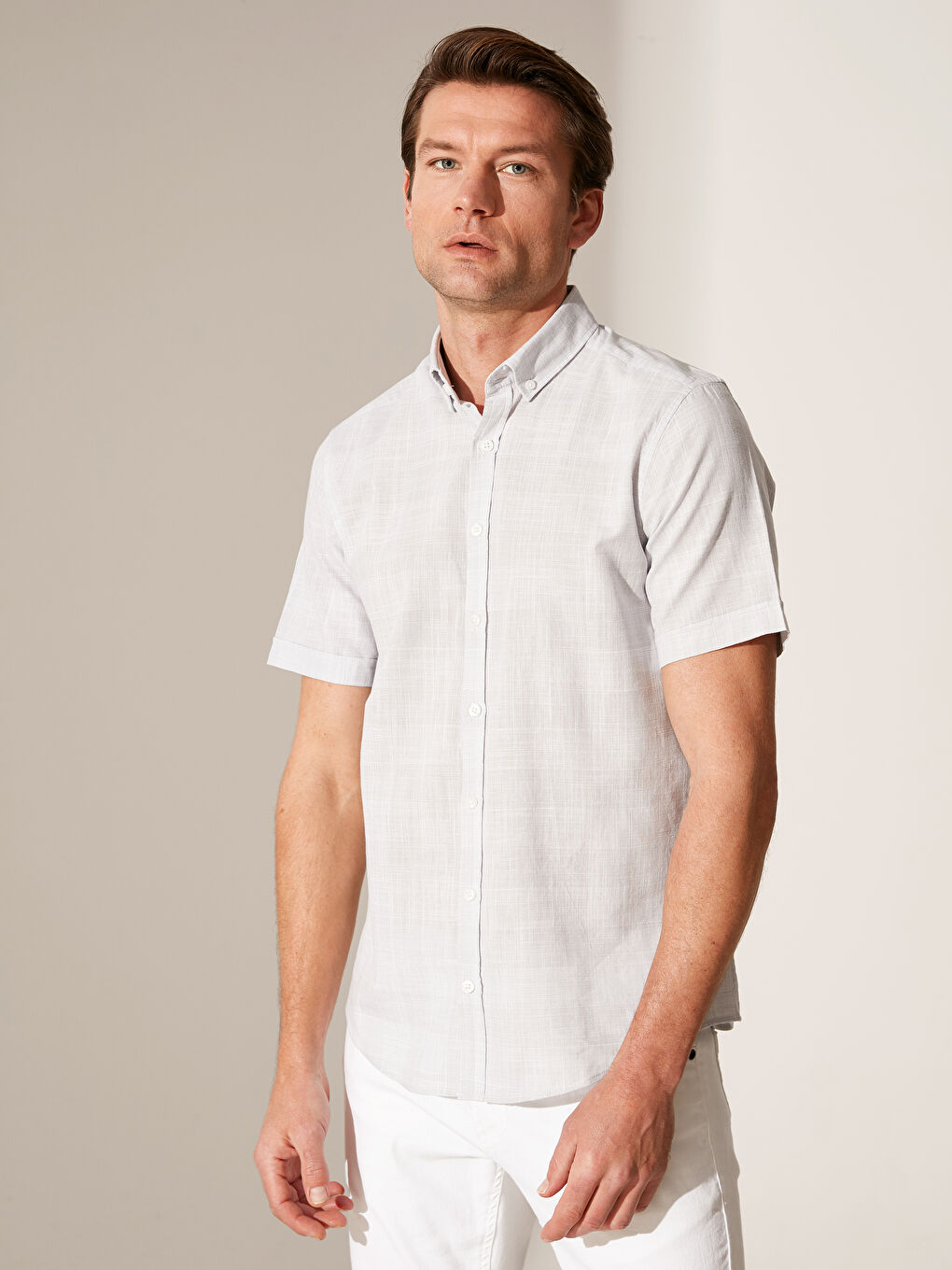 Gri Ekoseli Gömlek-1