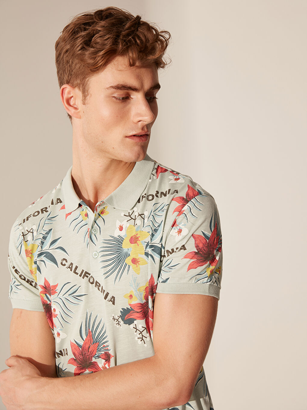 Turkuaz Penye Erkek Tişört-2