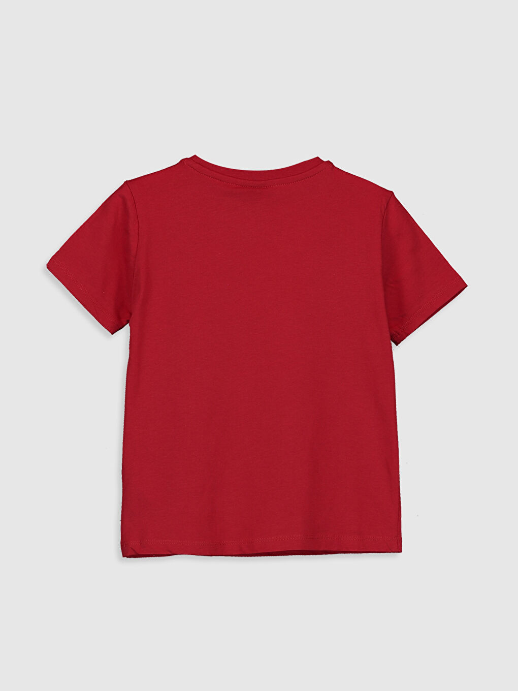 Kırmızı Erkek Çocuk Yazı Baskılı Pamuklu Tişört Baba Oğul Kombini-1