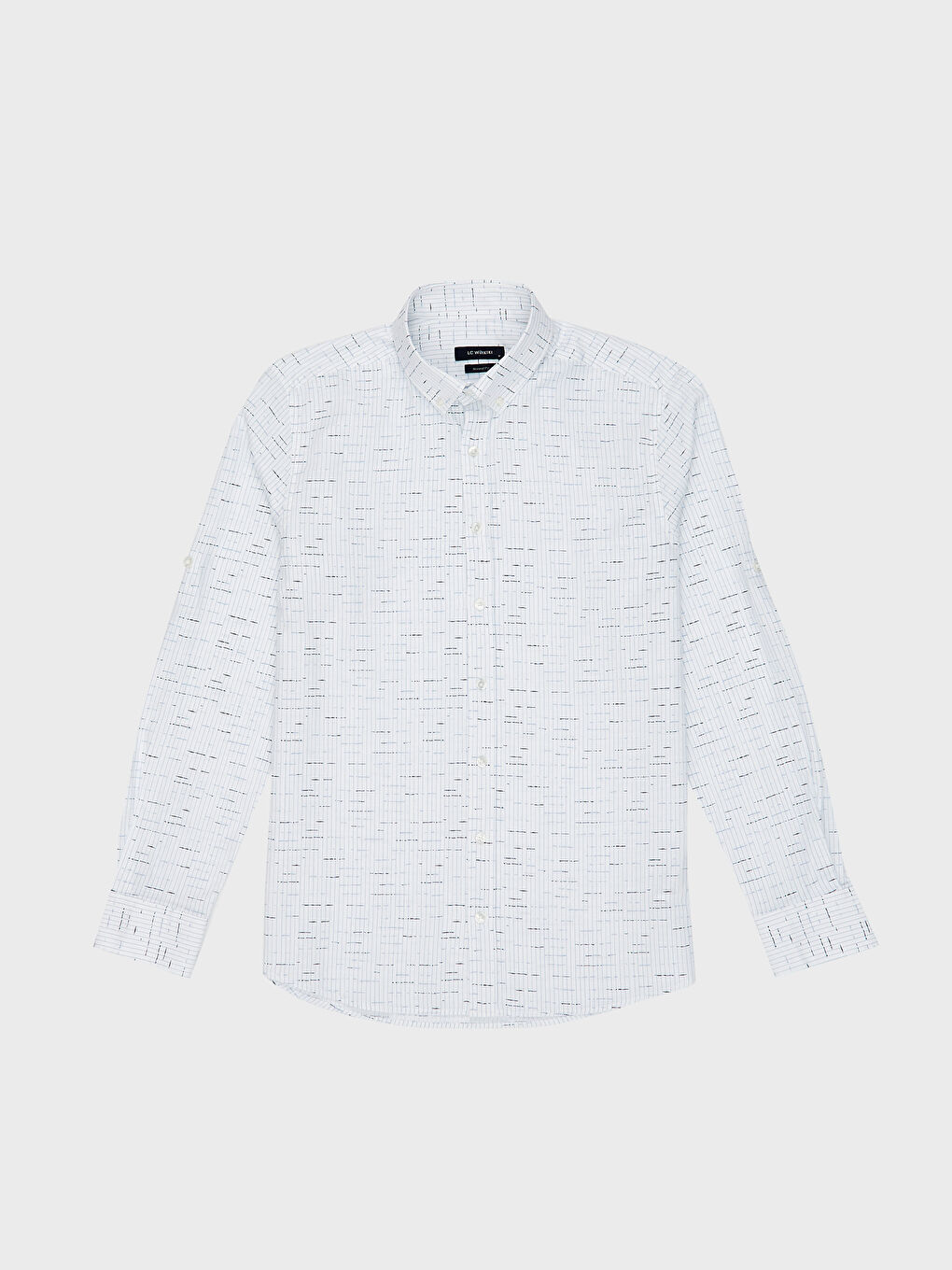 Mavi Regular Fit Desenli Uzun Kollu Poplin Gömlek-1