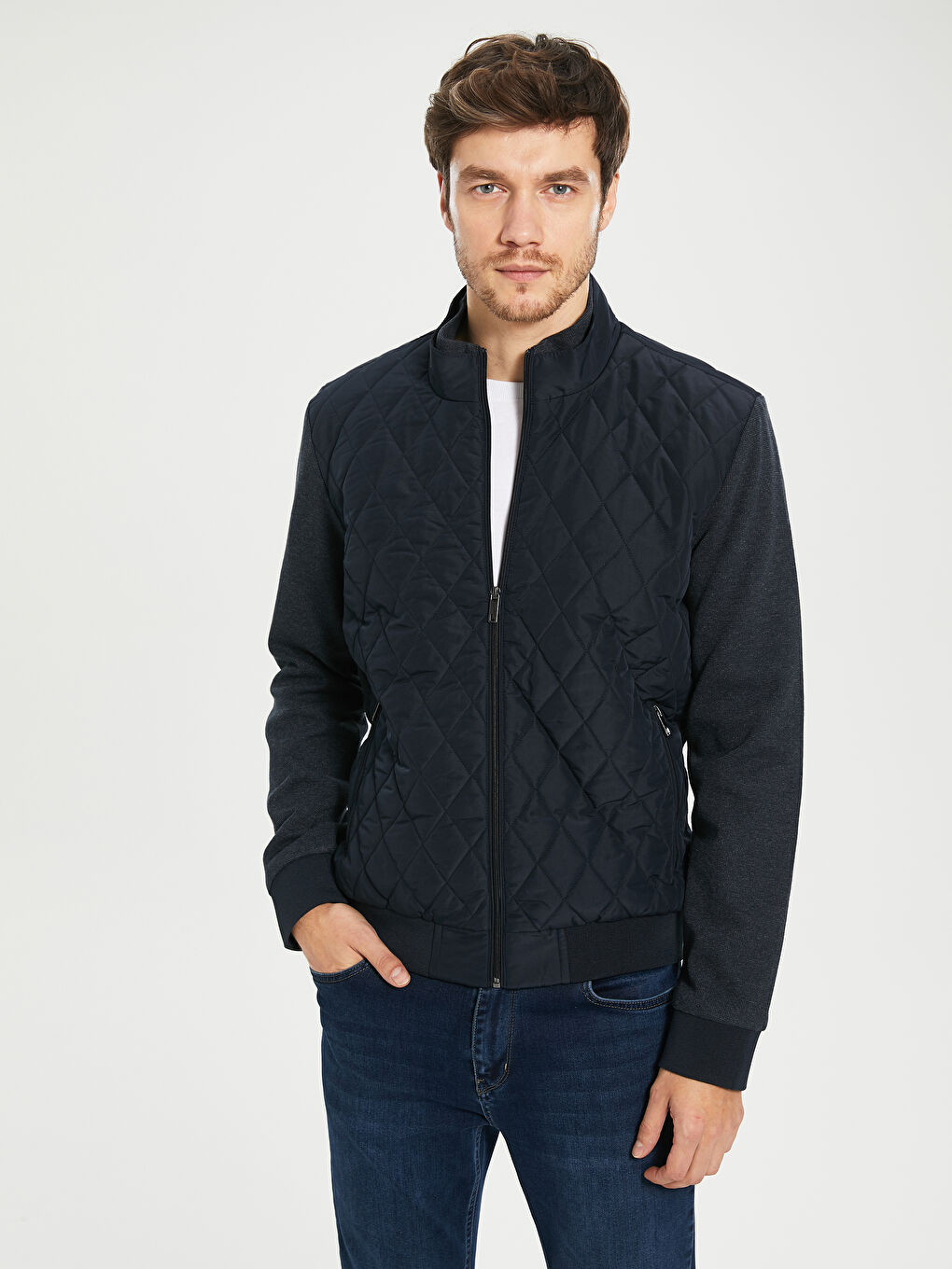 Lacivert Erkek Şişme Mont