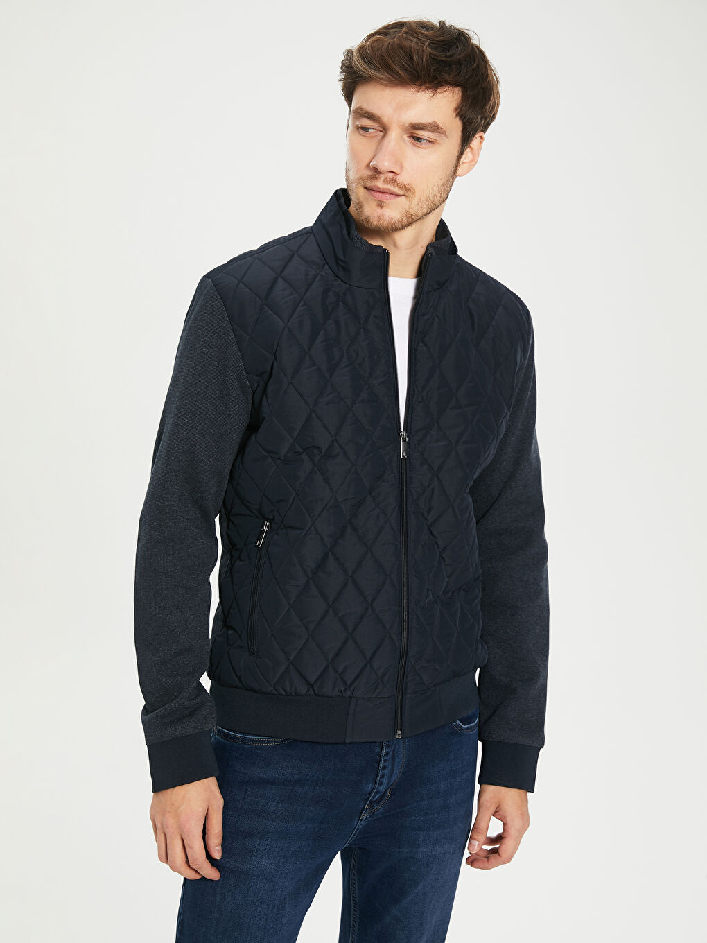 Lacivert Erkek Şişme Mont-2