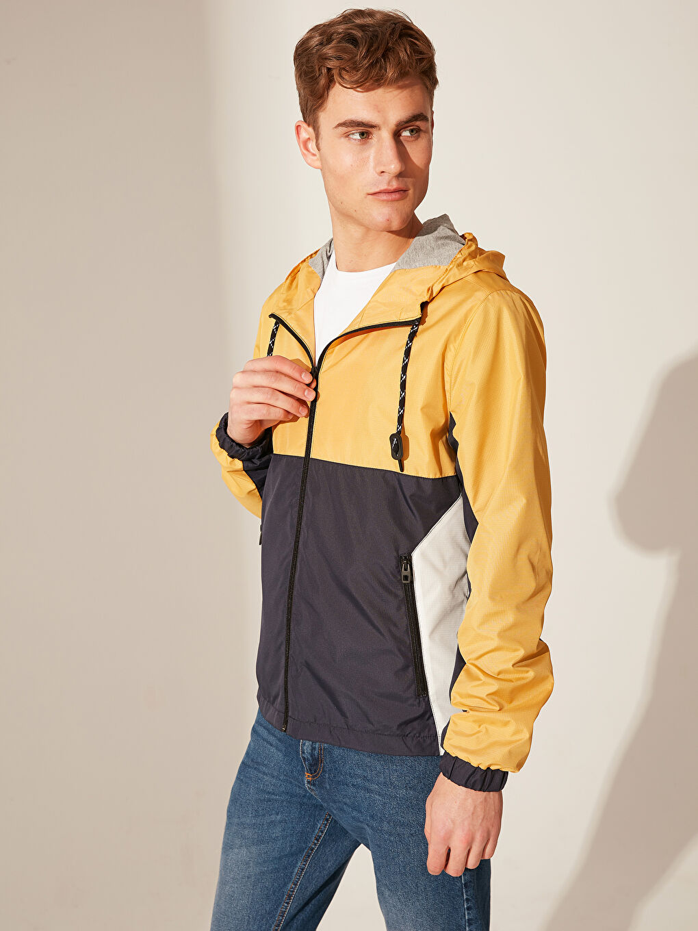 Hooded Slim Sport Men's Raincoat-1