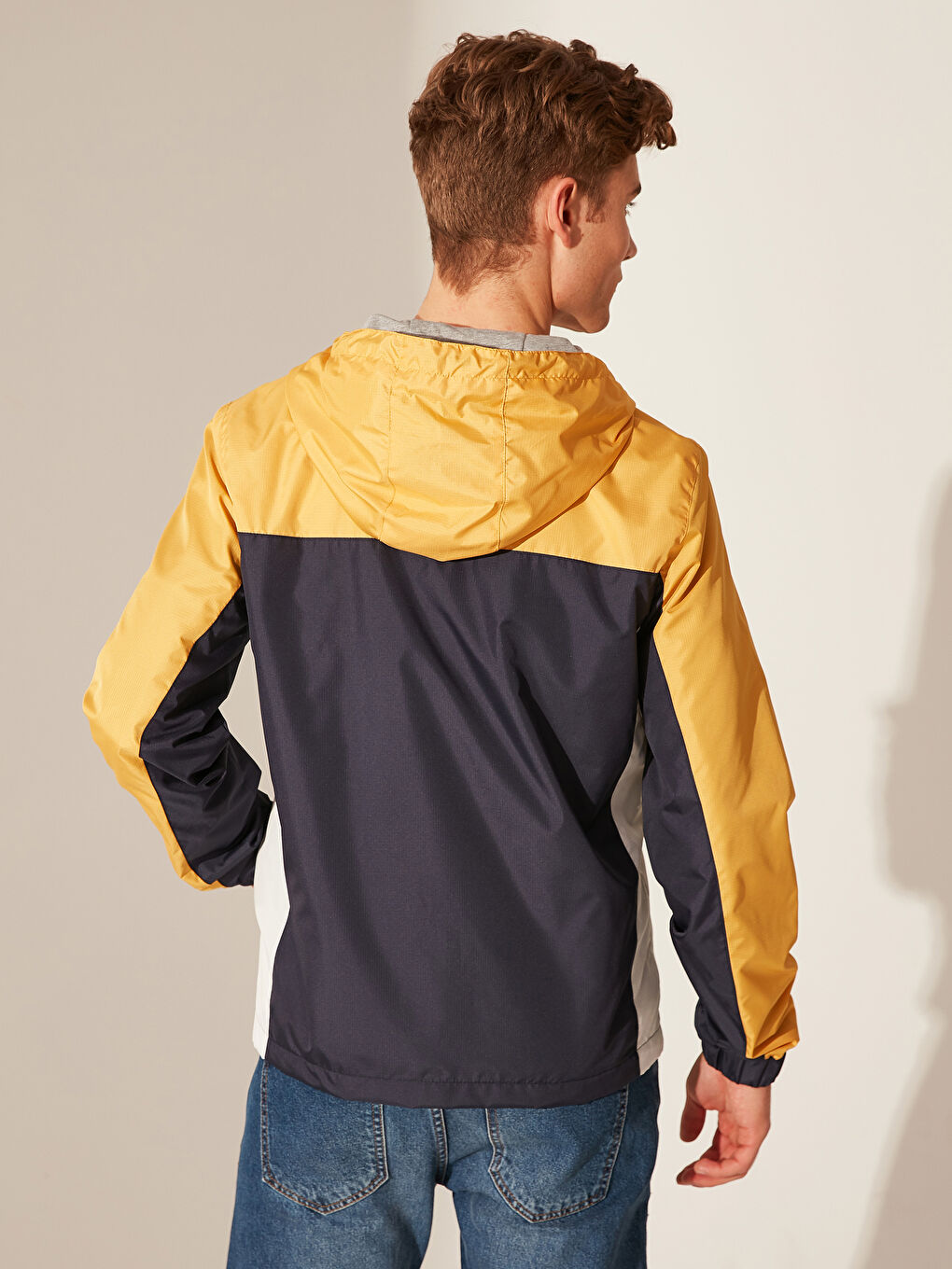 Hooded Slim Sport Men's Raincoat-5