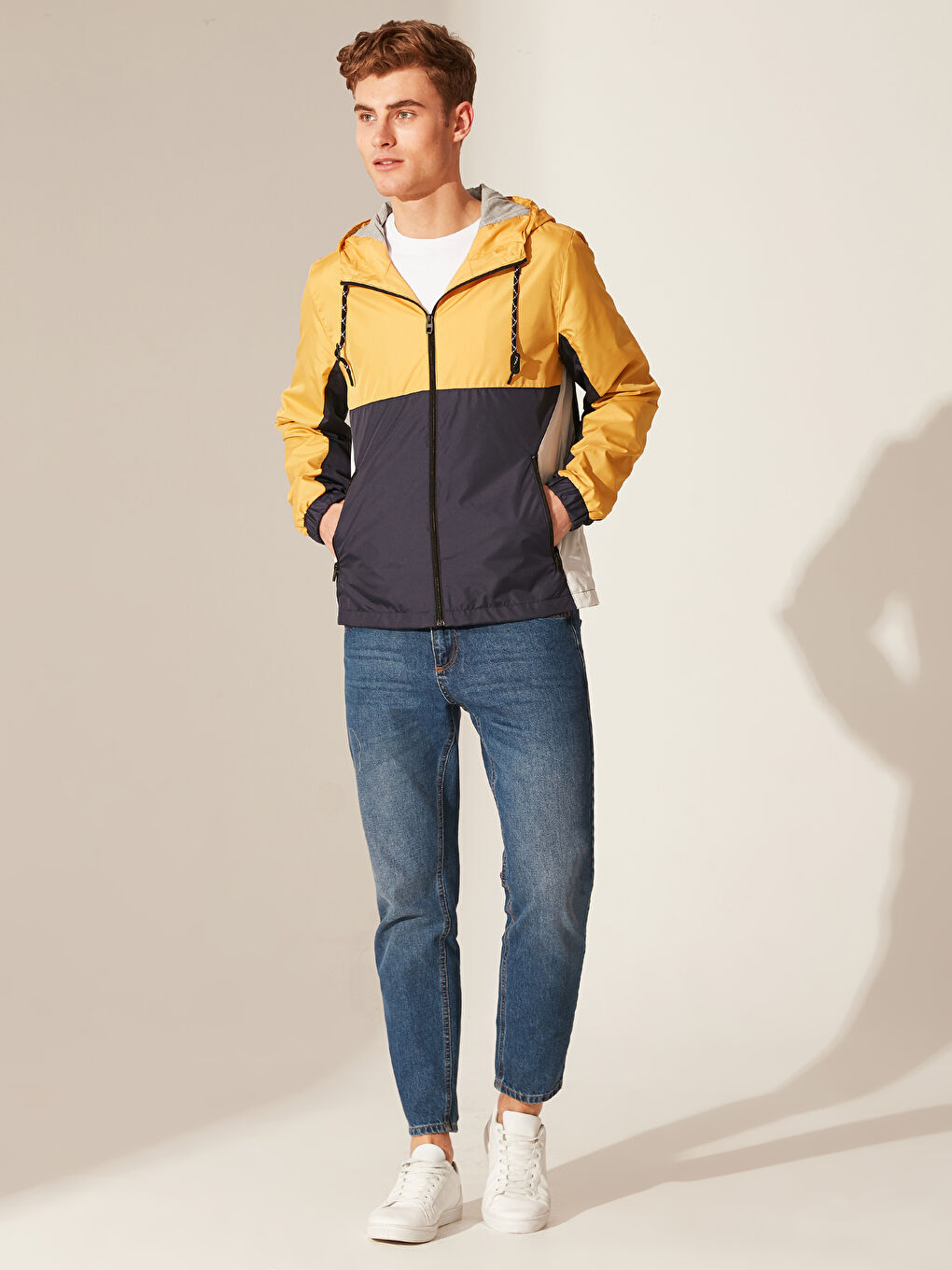 Hooded Slim Sport Men's Raincoat-6