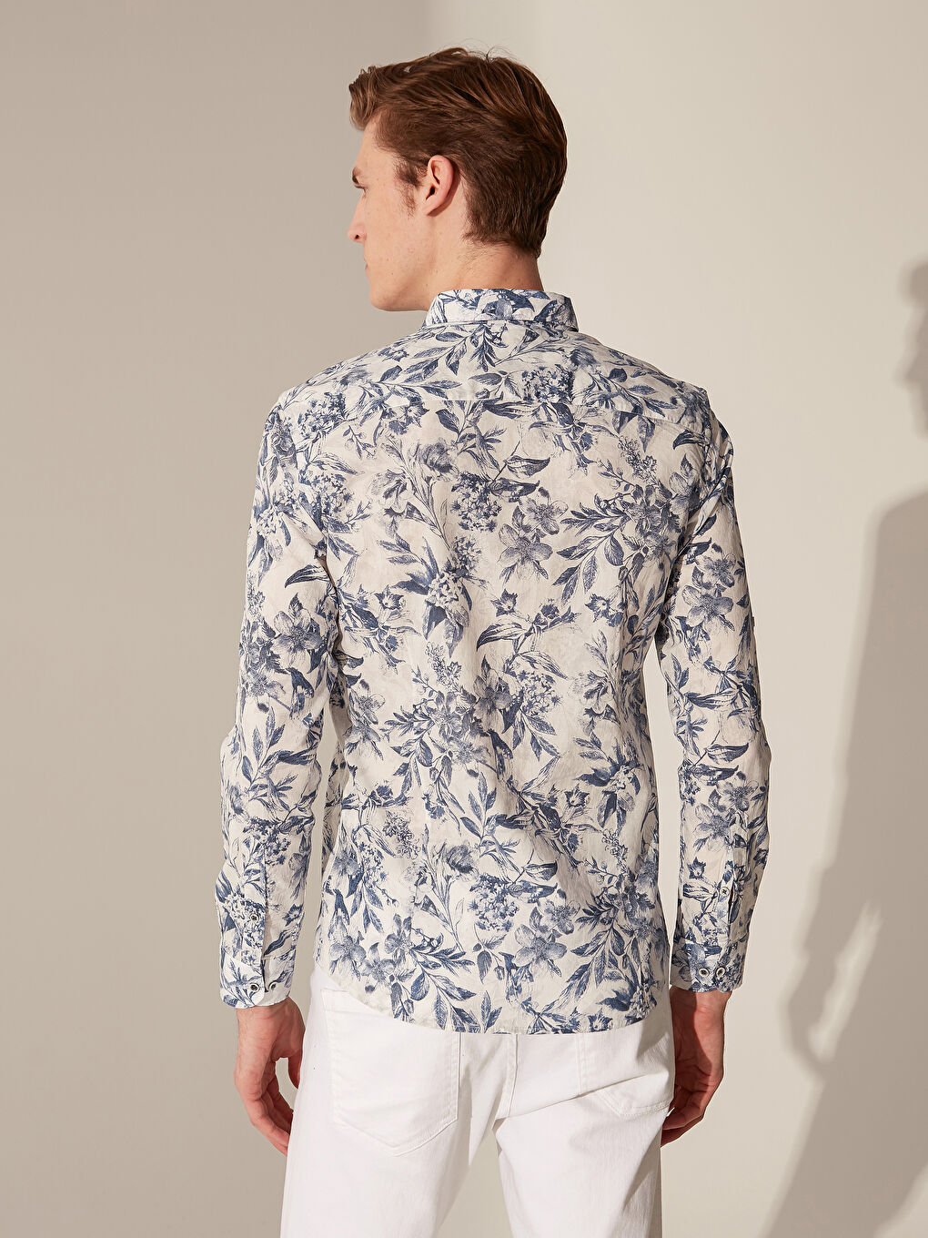 Beyaz Poplin Erkek Gömlek-2