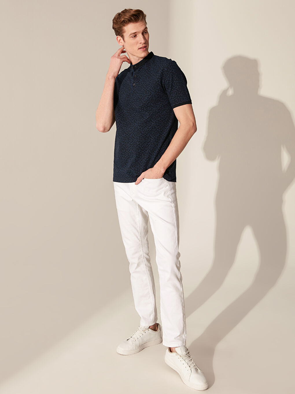 Lacivert Lacıvert Tişört-3