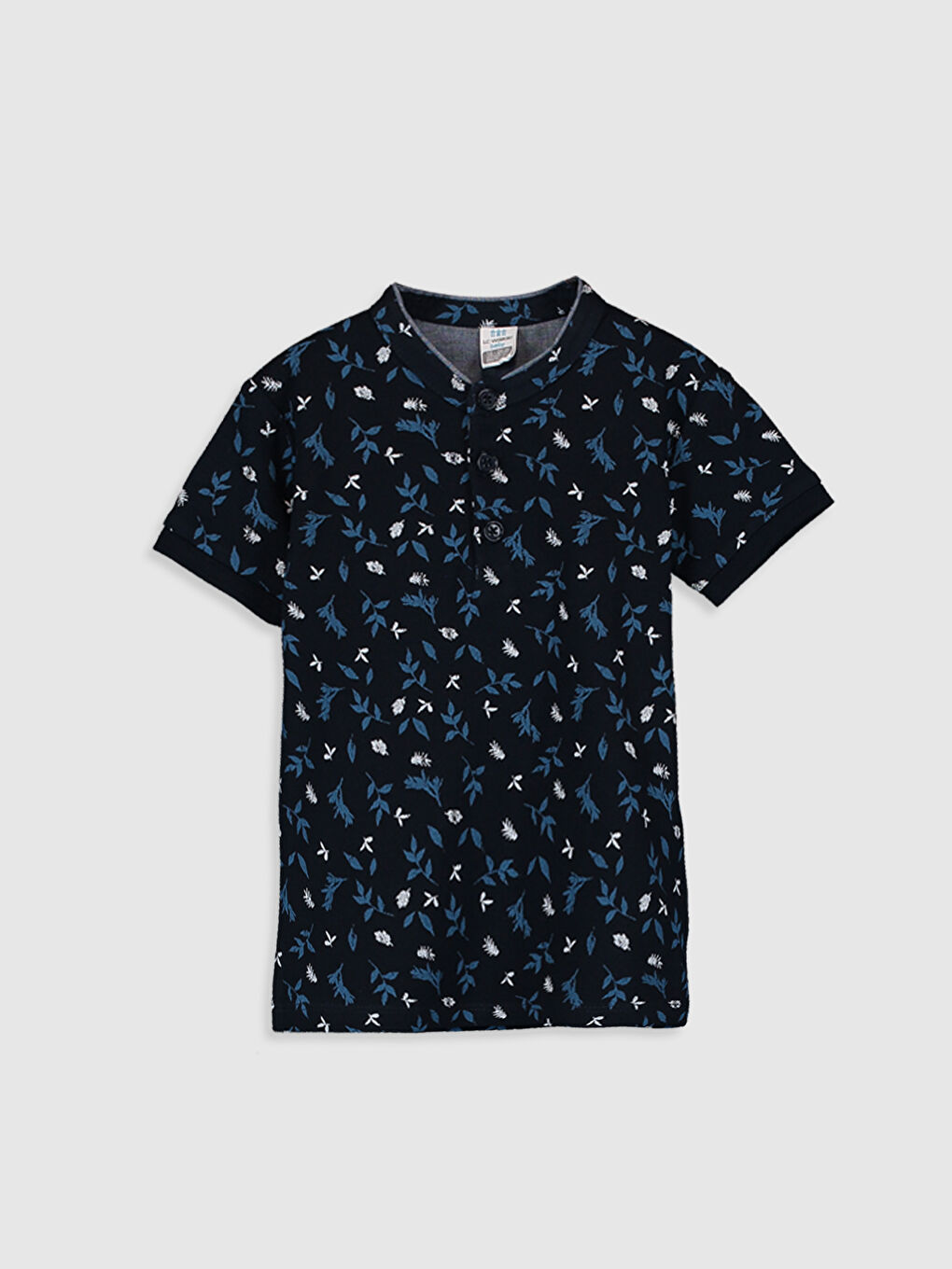 Lacivert Erkek Bebek Baskılı Pamuklu Tişört  Aile Kombini